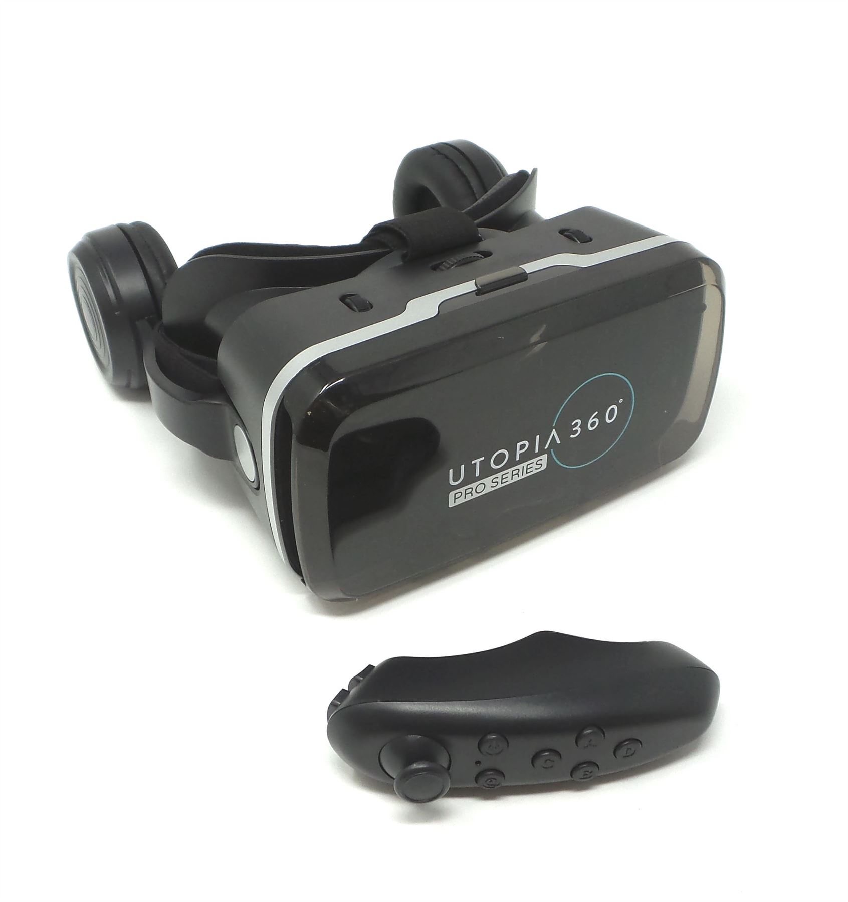 ReTrak Utopia 360 Virtual Reality 3D Headset with Built-In Headphones Black