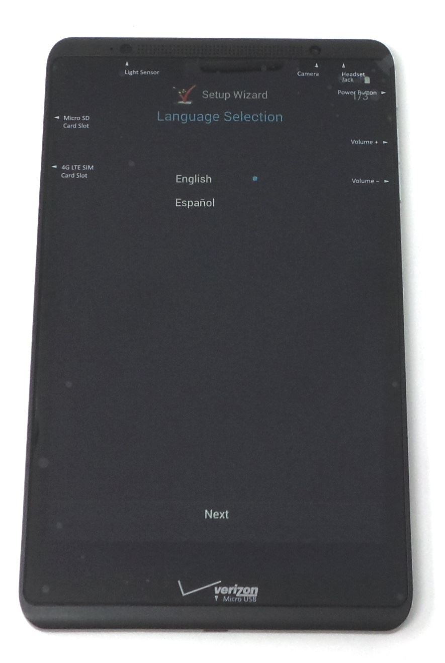 Verizon Ellipsis 8 Verizon 4G LTE WiFi Android Tablet 8" 16GB Black