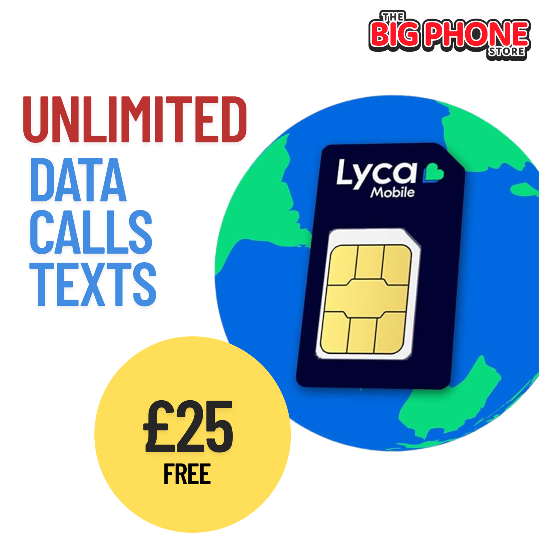 Lyca Mobile Pay As You Go 5G SIM Card - With Free £25 Top Up! - Picture 1 of 8