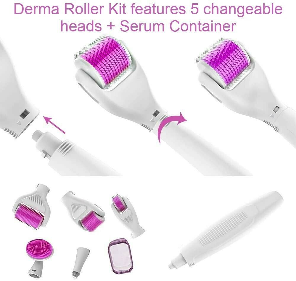 Skincare Set 6 in 1 Derma Roller Set + Vitamin C Serum +