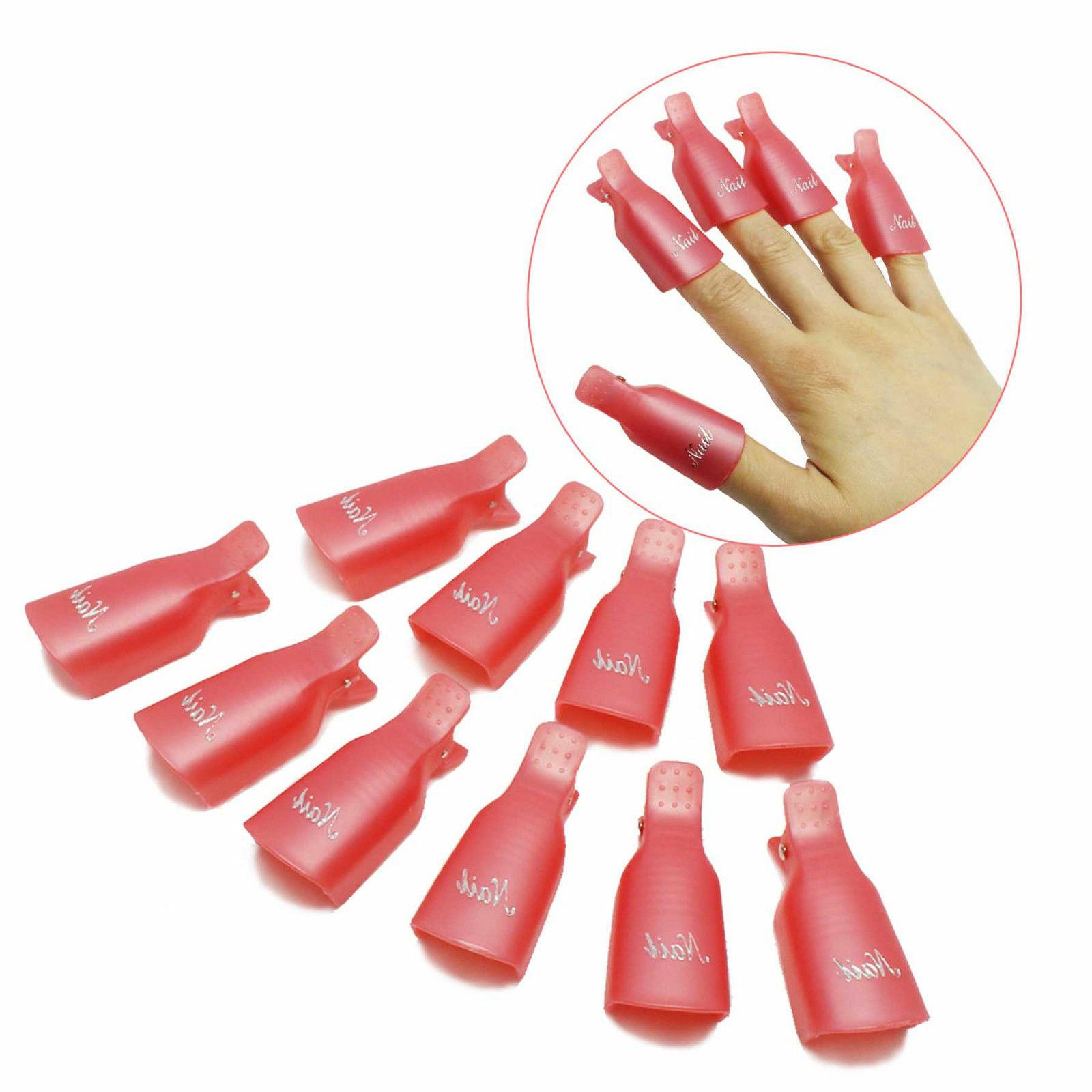 10 Stck. Nail Art Gel Politur Entferner Nagel Einweichen Clips Kappen - Bild 8 von 12