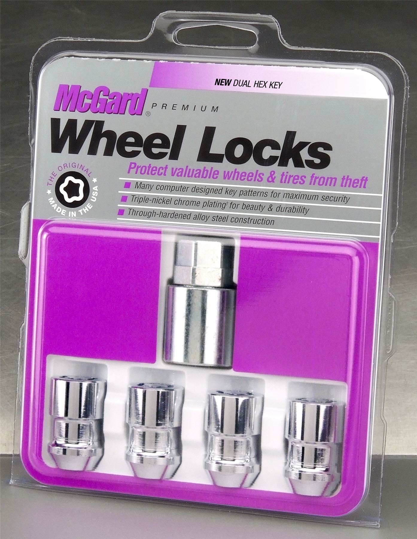 1 McGard 1/2"20 Locking Wheel Lug Nuts & Key 3/4" & 13/16" Hex Set