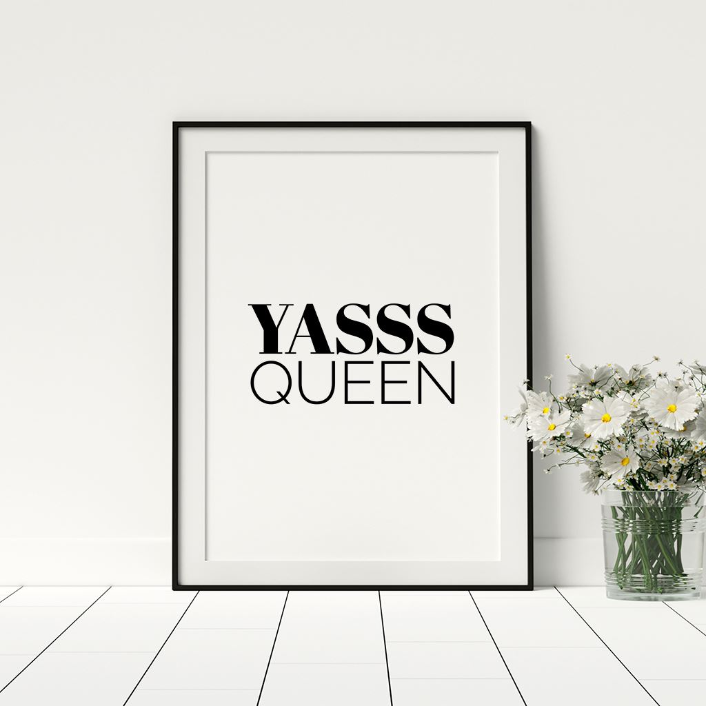 Women Print Drag Race Feminist Poster Yassss Queen Poster Woman/'s World