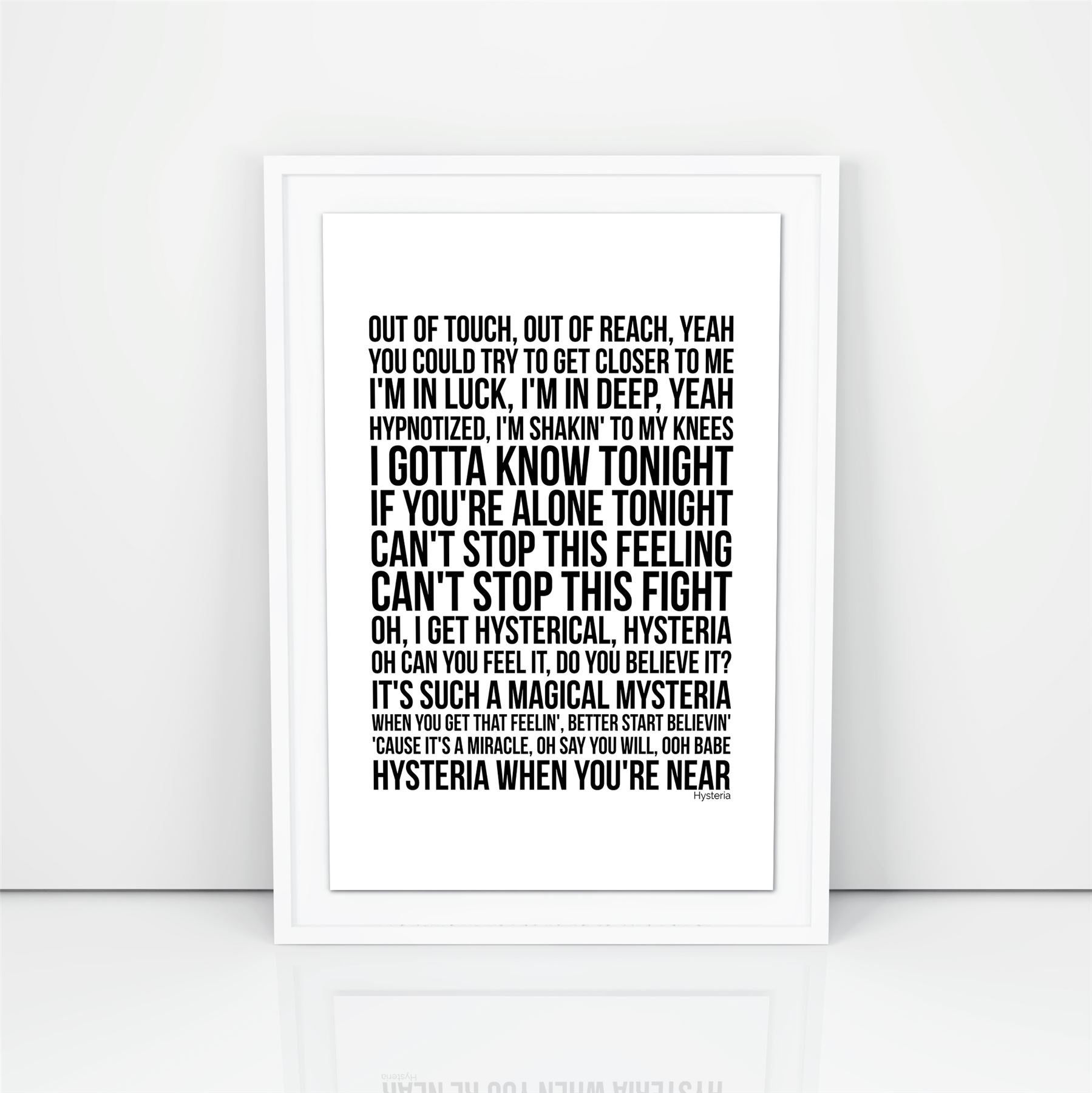 def leppard hysteria lyrics poster print design a3 a4 size song a4 print size