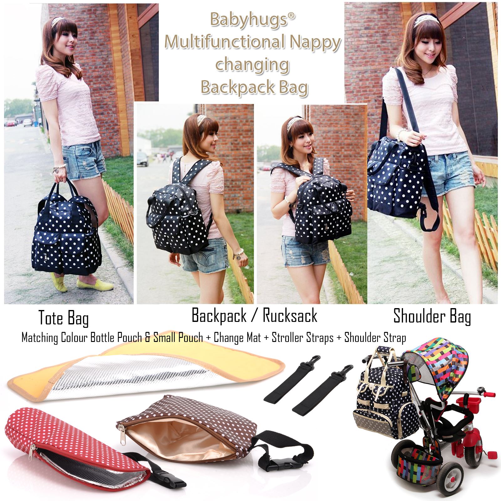 small baby changing backpack