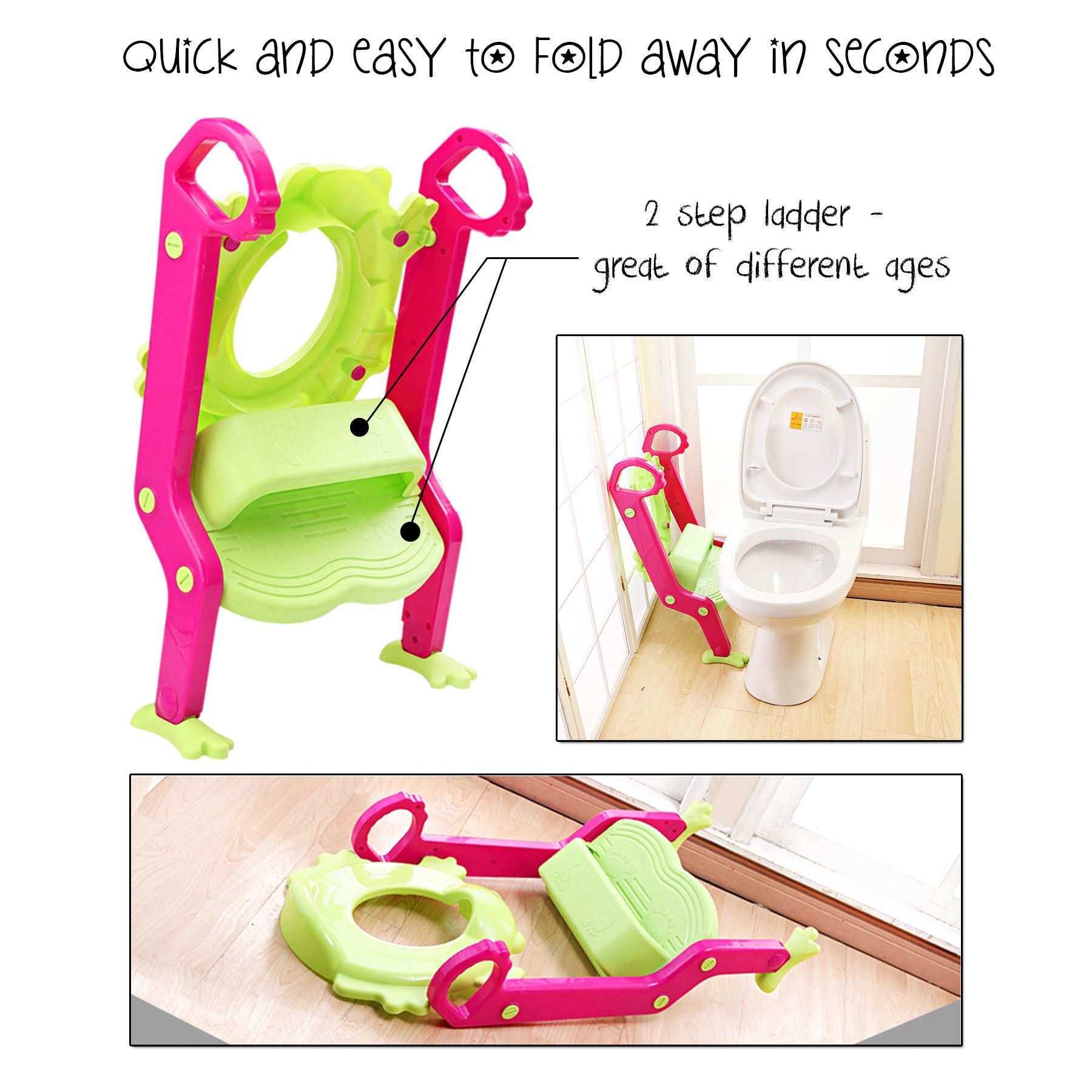 BABY TODDLER TOILET Training potty Seat 2 step Ladder Toilet trainer