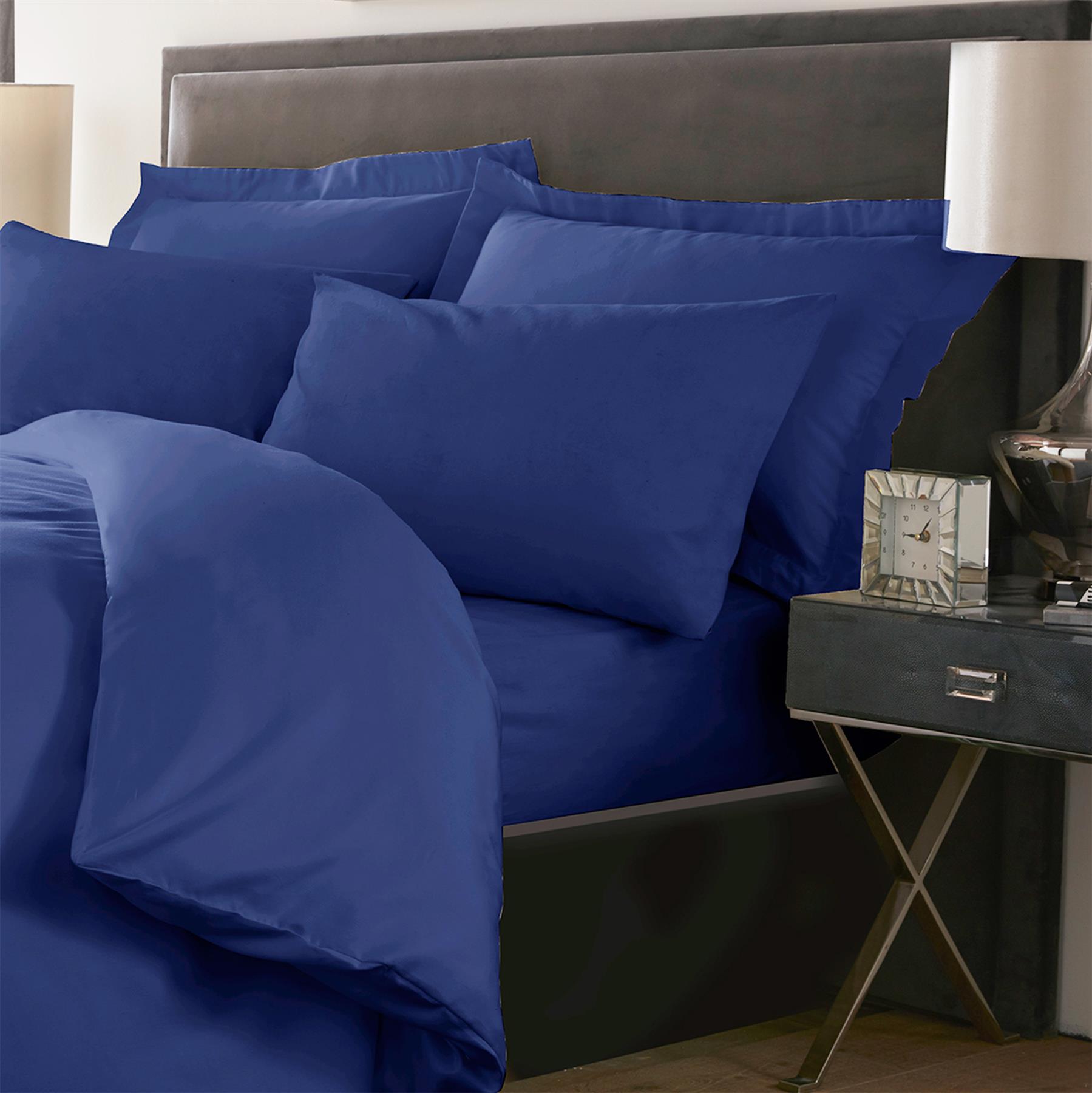 800TC Plain Dyed Cotton Rich Duvet Cover Or Extra Deep / Fitted / Flat Bed Sheet - Picture 23 of 25