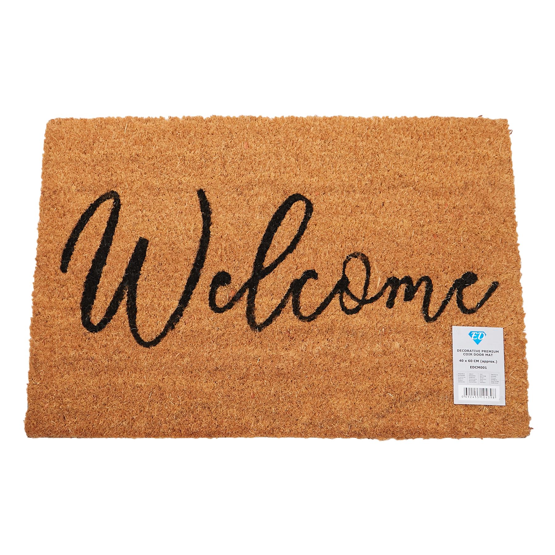 Door Mat Doormats Non Slip Natural Coir Welcome Indoor Outdoor Home Backdoor Mat - Picture 5 of 52