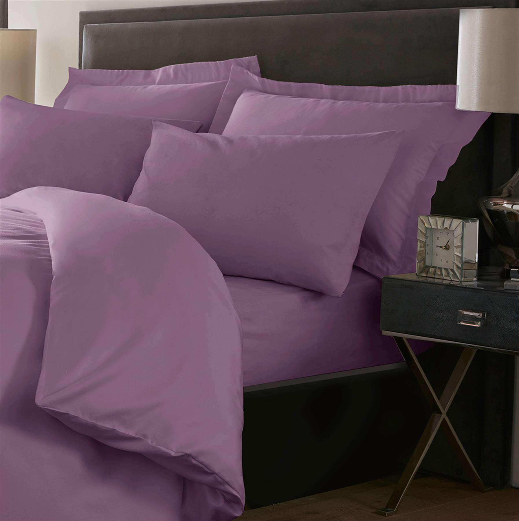 800TC Plain Dyed Cotton Rich Duvet Cover Or Extra Deep / Fitted / Flat Bed Sheet - Picture 15 of 25