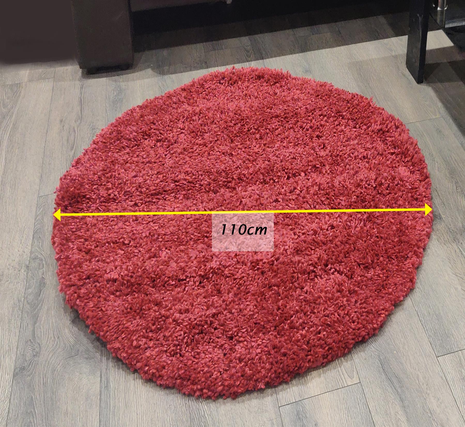 Circular Shaggy Rug Round Fuzzy Carpet Soft Fluffy No-Shed Floor Mat Living Room - Picture 53 of 96