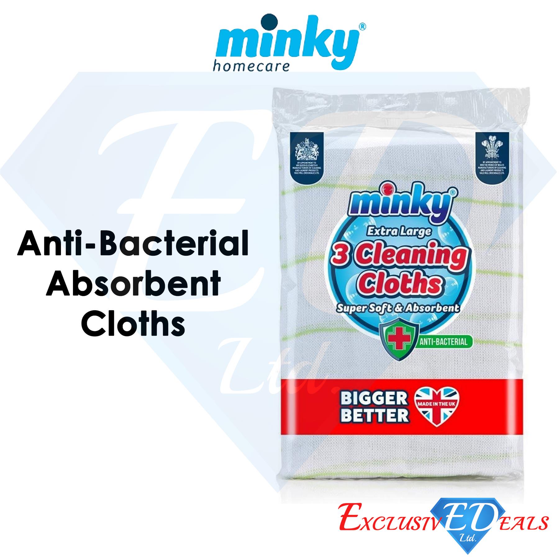 Minky M General Purpose Household Cleaning Cloths & Pads Antibacterial