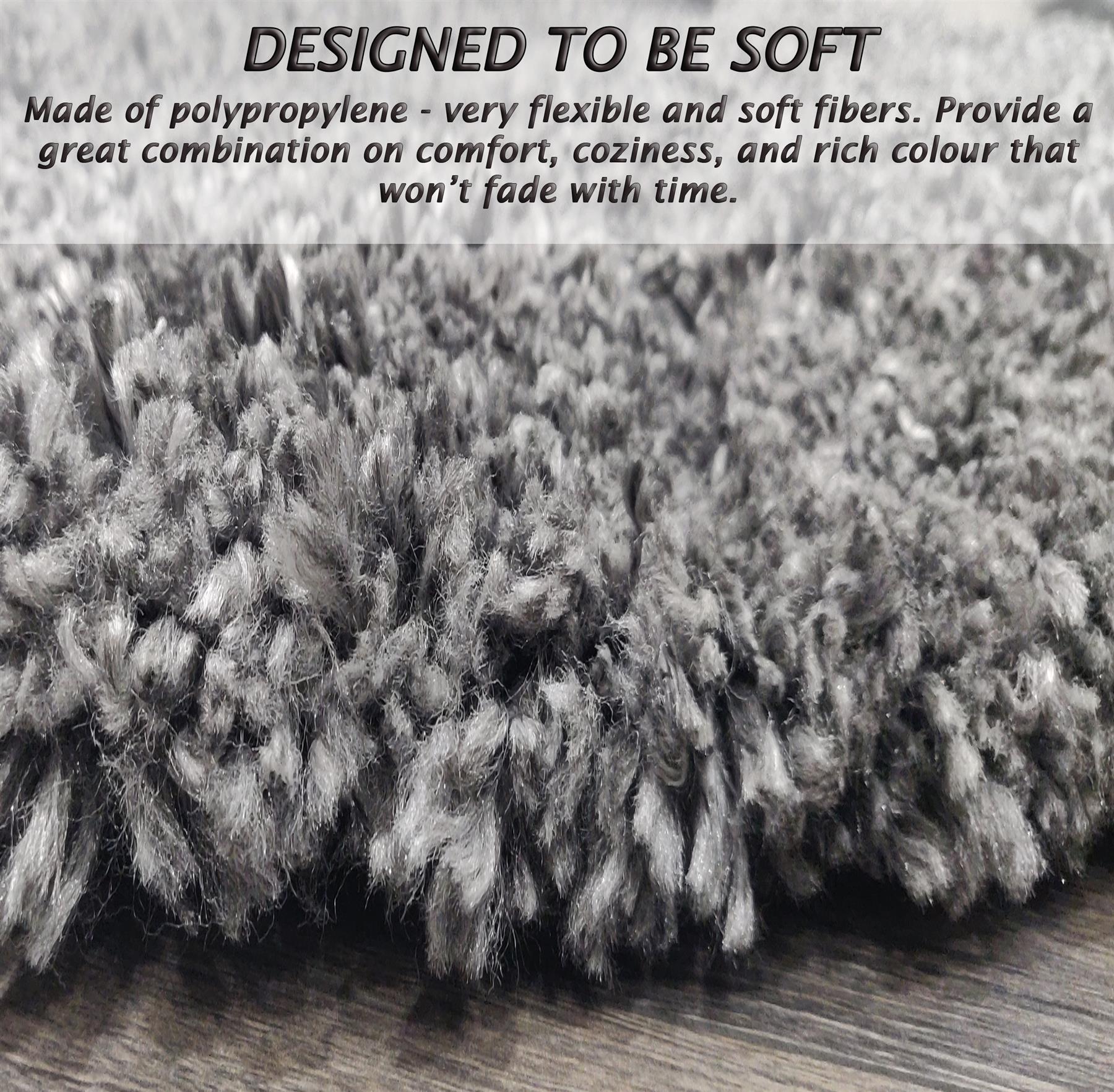 Circular Shaggy Rug Round Fuzzy Carpet Soft Fluffy No-Shed Floor Mat Living Room - Picture 43 of 96