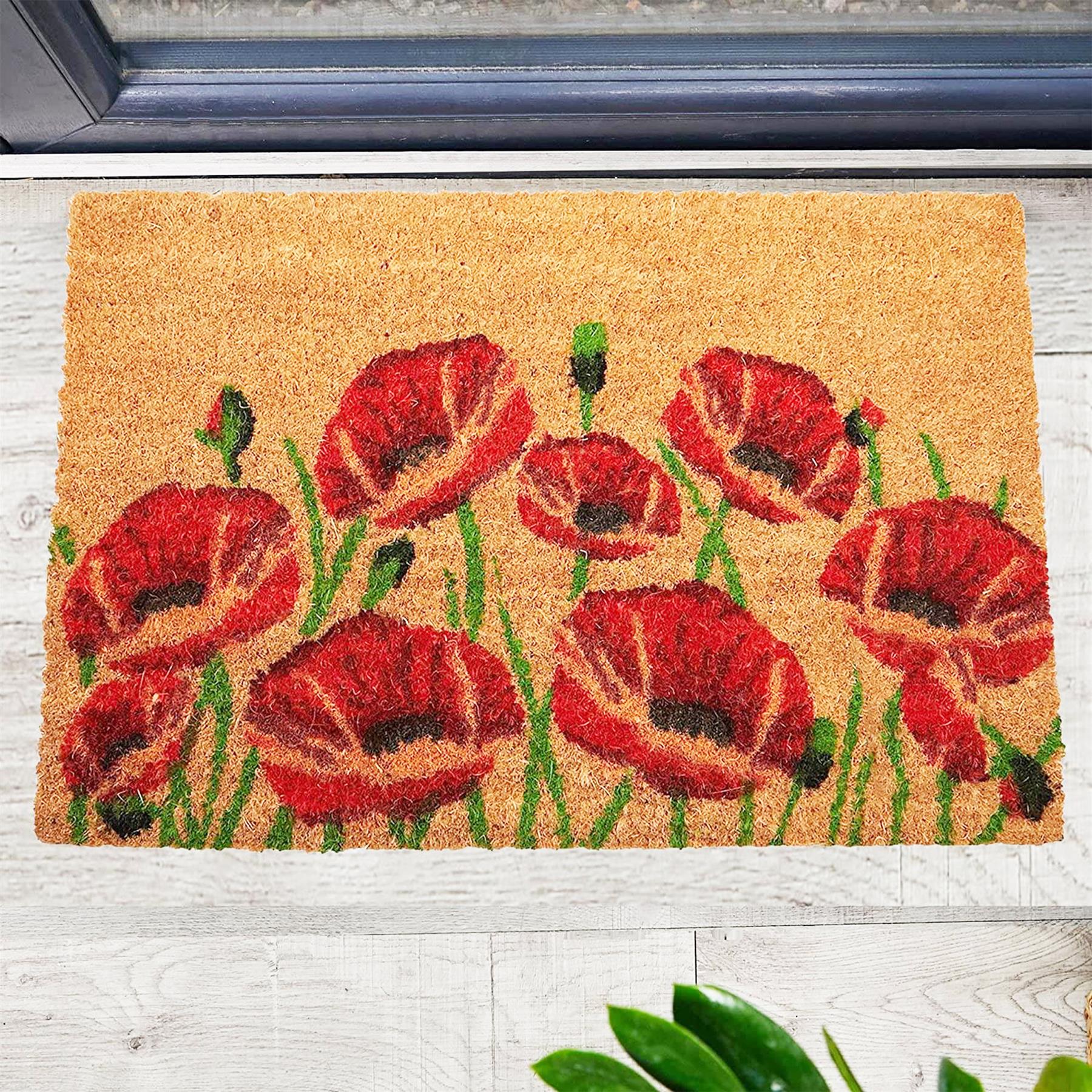 Door Mat Doormats Non Slip Natural Coir Welcome Indoor Outdoor Home Backdoor Mat - Picture 4 of 52