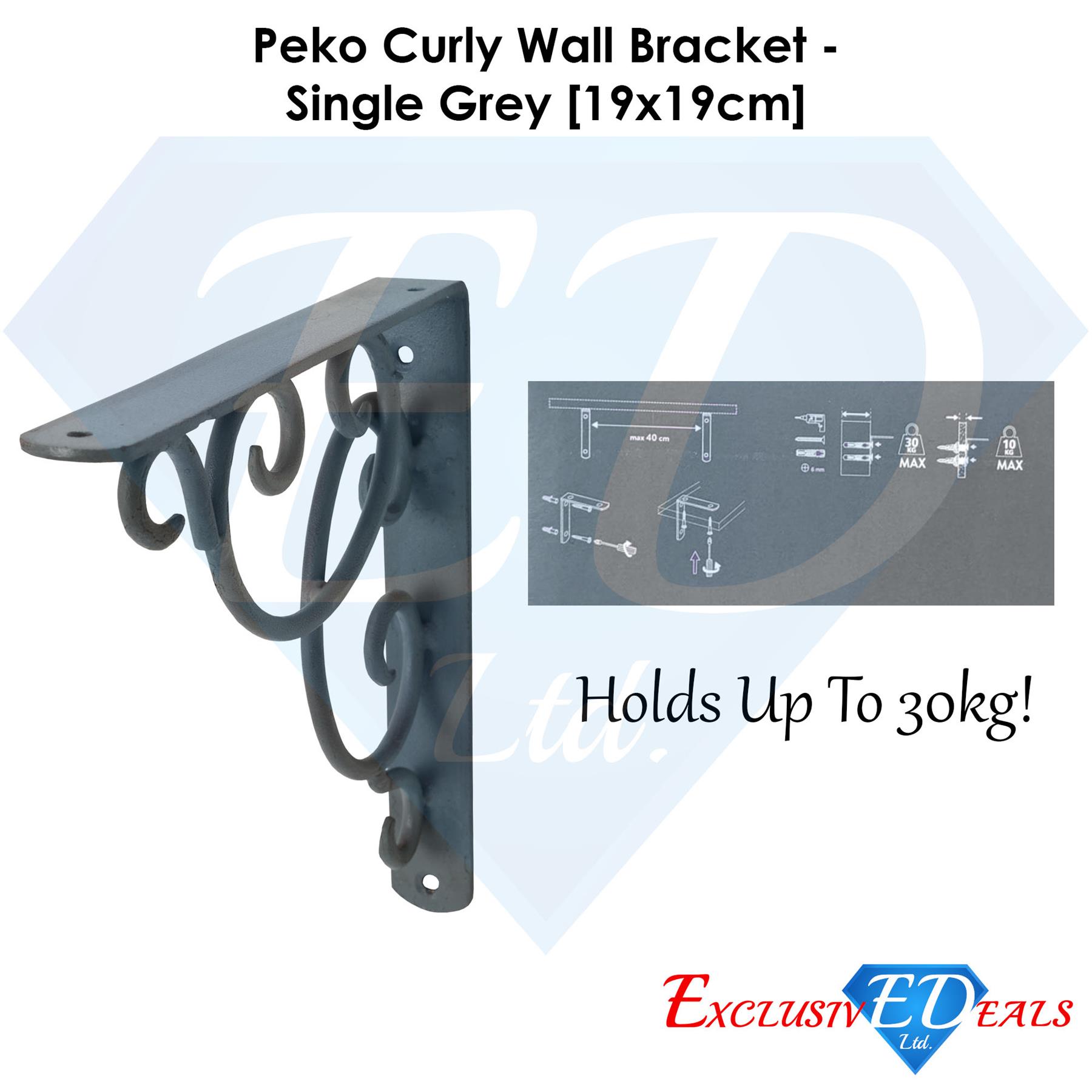 Cast Iron Wall Shelf Brackets - Heavy Duty Vintage Victorian Antique Rustic - Picture 11 of 49