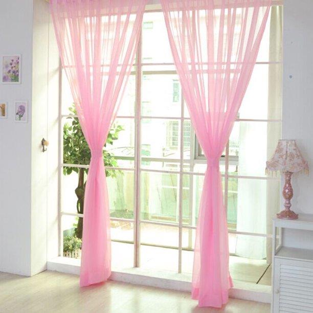 Voile Curtain 1 Panel Slot Top Or Eyelet Ring Top Mesh See-Through Net Curtain - Picture 25 of 60