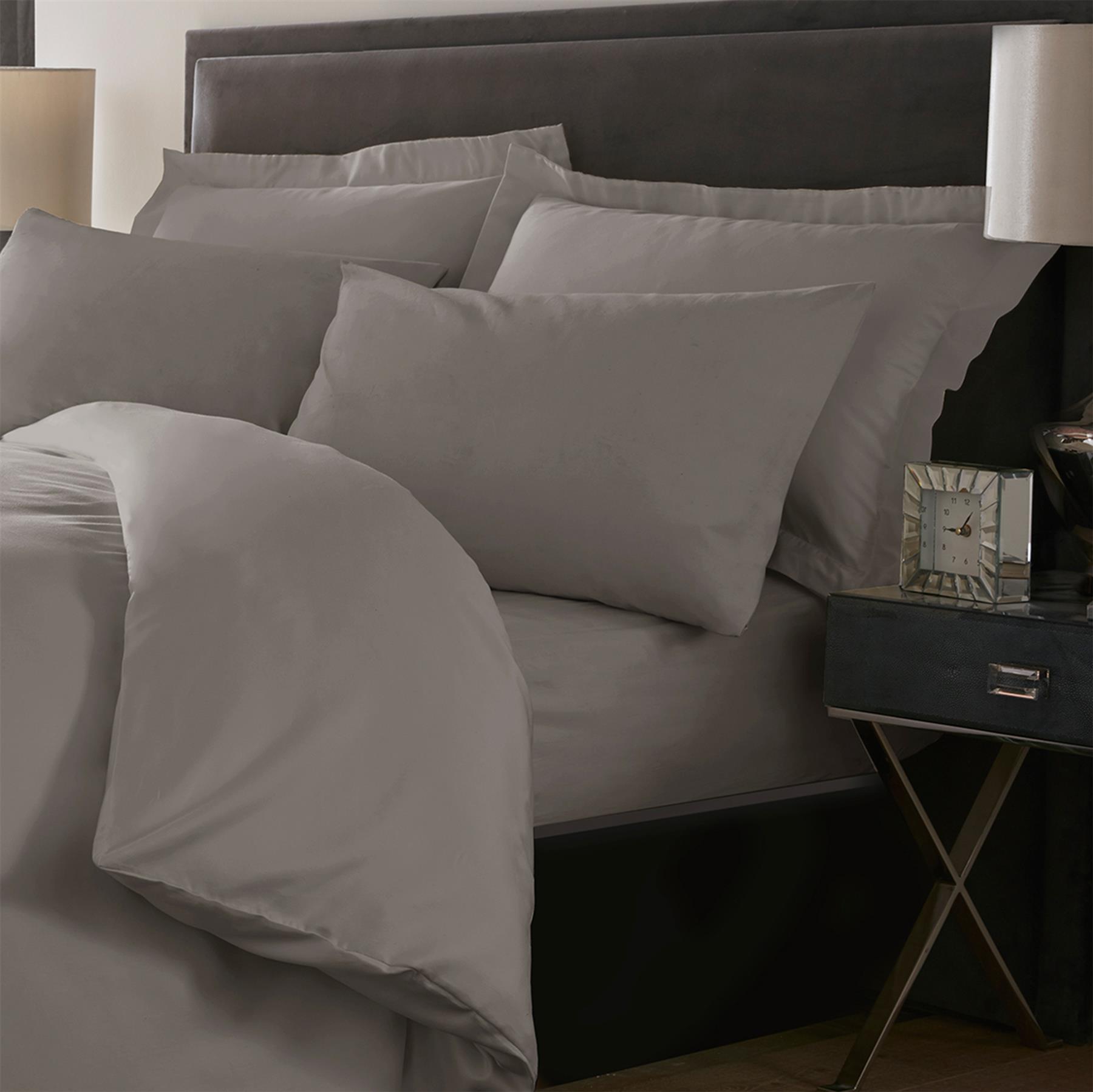 800TC Plain Dyed Cotton Rich Duvet Cover Or Extra Deep / Fitted / Flat Bed Sheet - Picture 13 of 25