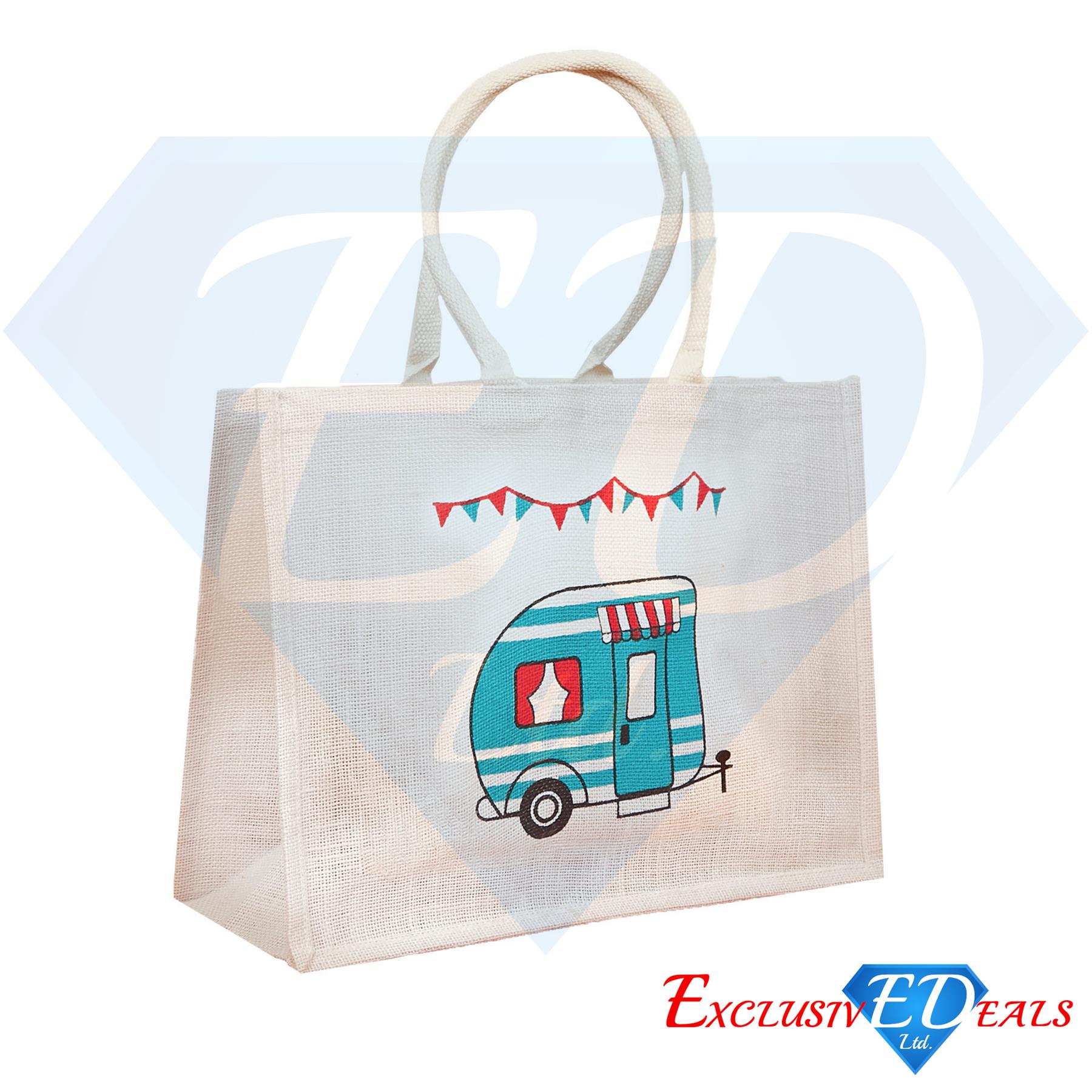 Bolso de Compras Grande de Arpillera de Yute Eco-Reutilizable Bolso de Regalo Bolso de Almuerzo - Imagen 22 de 28