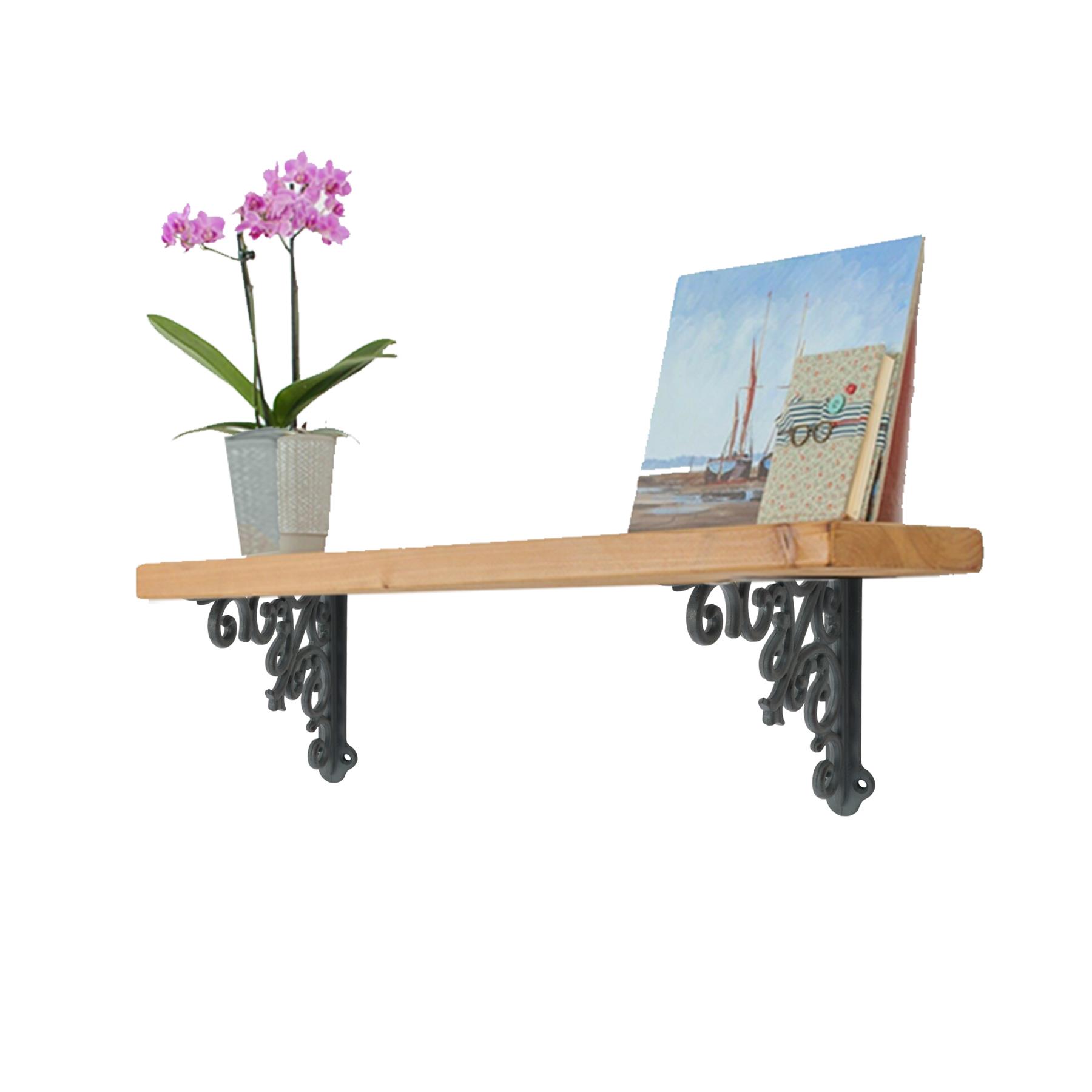 Cast Iron Wall Shelf Brackets - Heavy Duty Vintage Victorian Antique Rustic - Picture 46 of 49