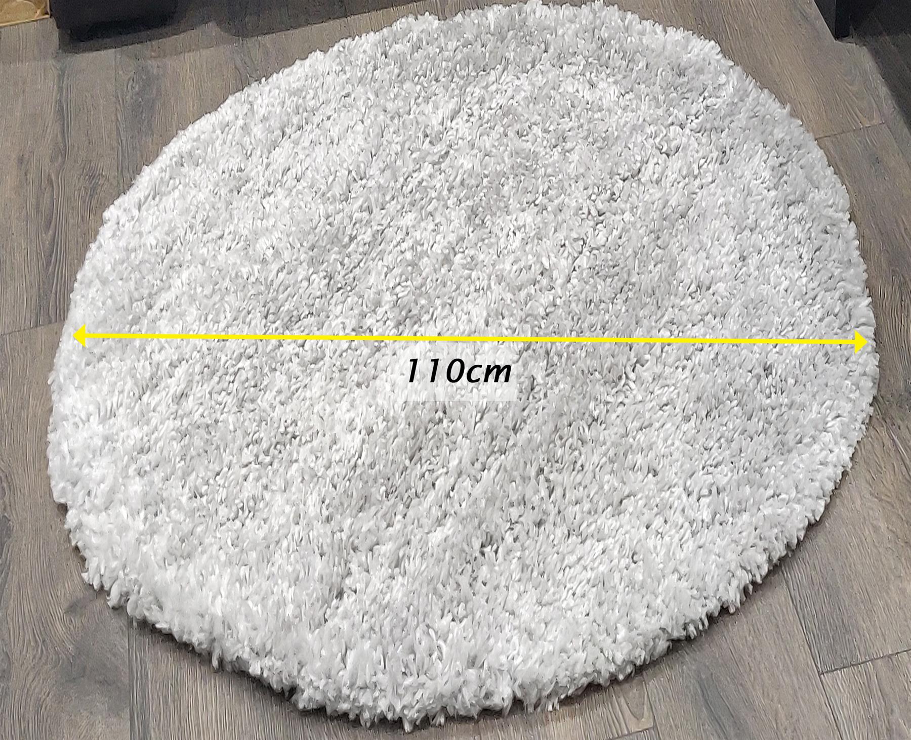 Circular Shaggy Rug Round Fuzzy Carpet Soft Fluffy No-Shed Floor Mat Living Room - Picture 86 of 96