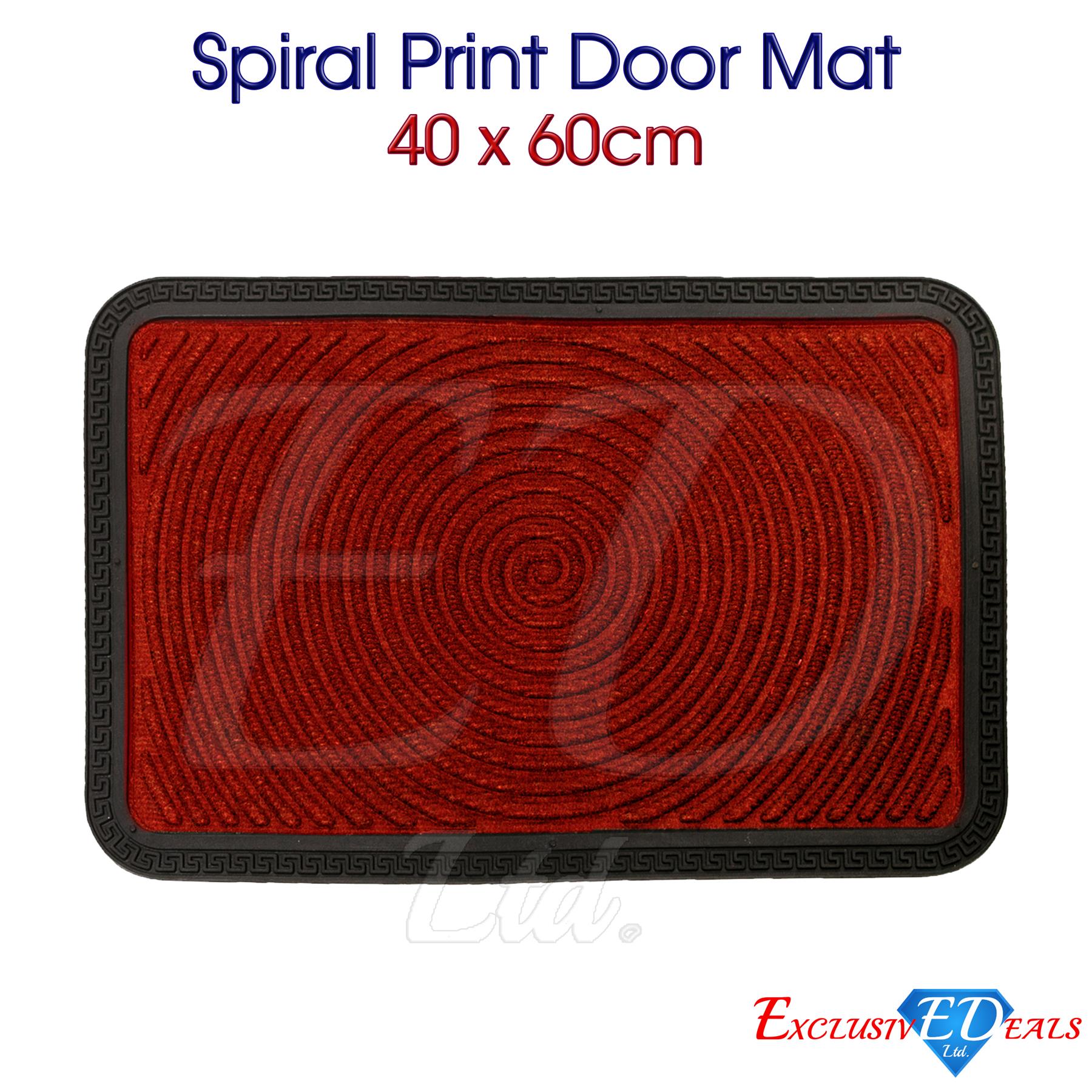 Natural Coir Door Mat 40 x 60cm Indoor Outdoor Spiral Celtic Knot Print Home Rug - Picture 21 of 41