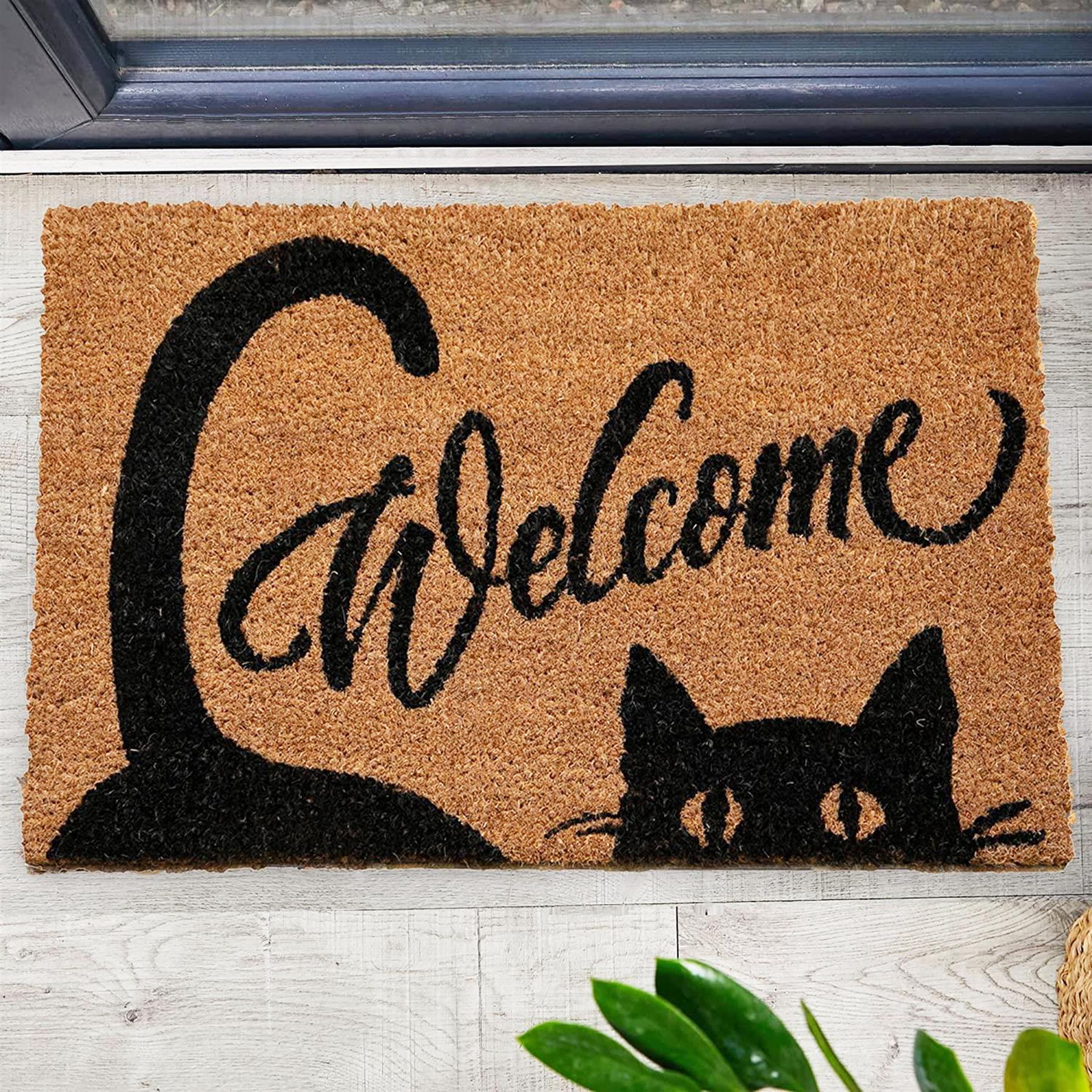 Door Mat Doormats Non Slip Natural Coir Welcome Indoor Outdoor Home Backdoor Mat - Picture 36 of 52