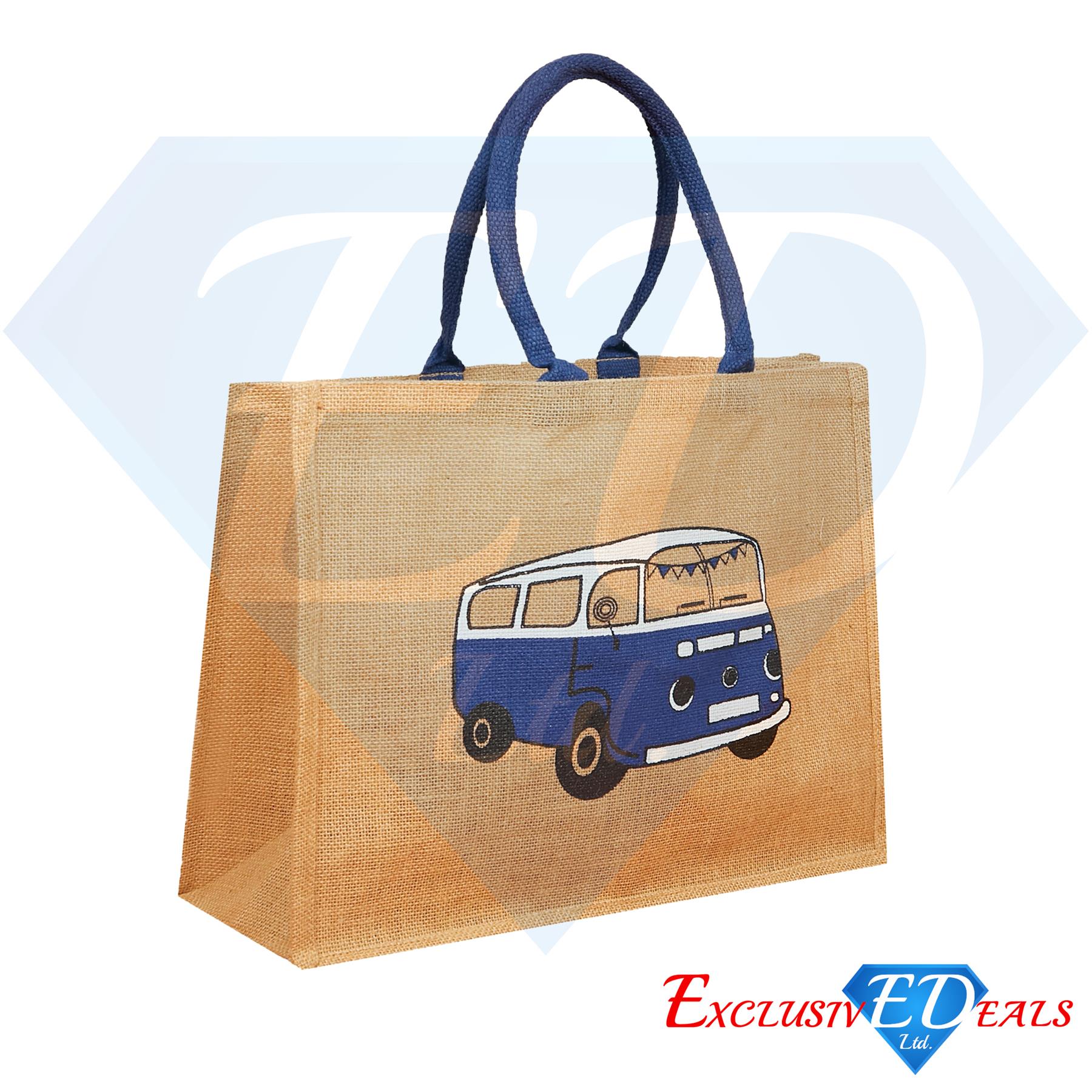Bolso de Compras Grande de Arpillera de Yute Eco-Reutilizable Bolso de Regalo Bolso de Almuerzo - Imagen 19 de 28