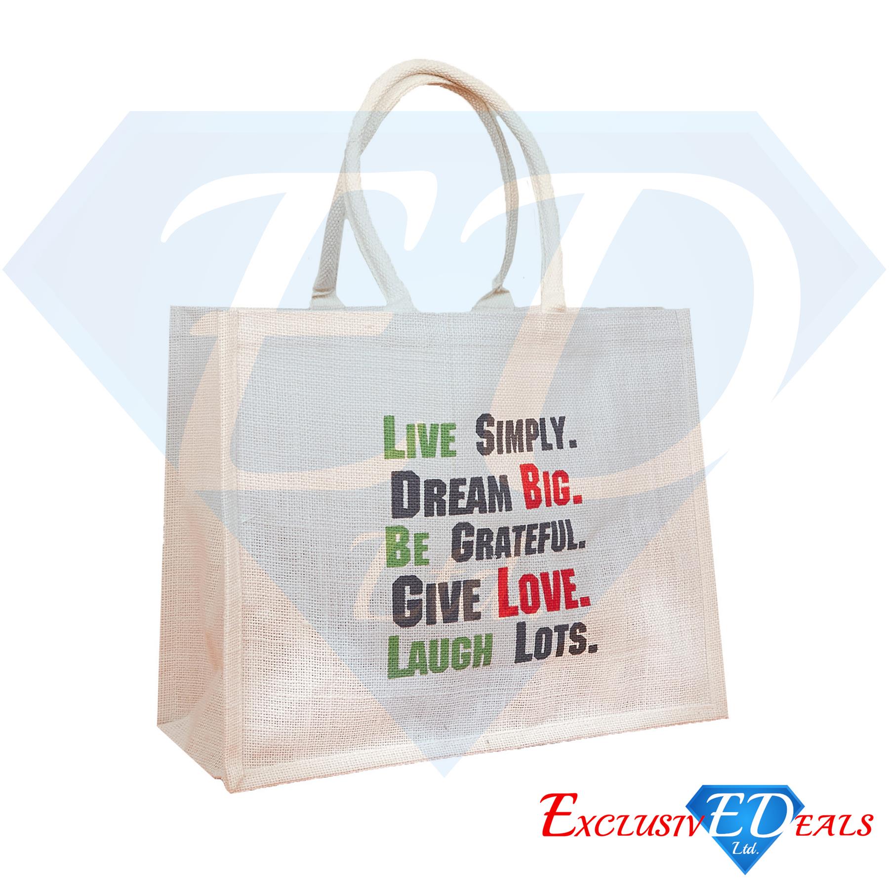 Bolso de Compras Grande de Arpillera de Yute Eco-Reutilizable Bolso de Regalo Bolso de Almuerzo - Imagen 18 de 28