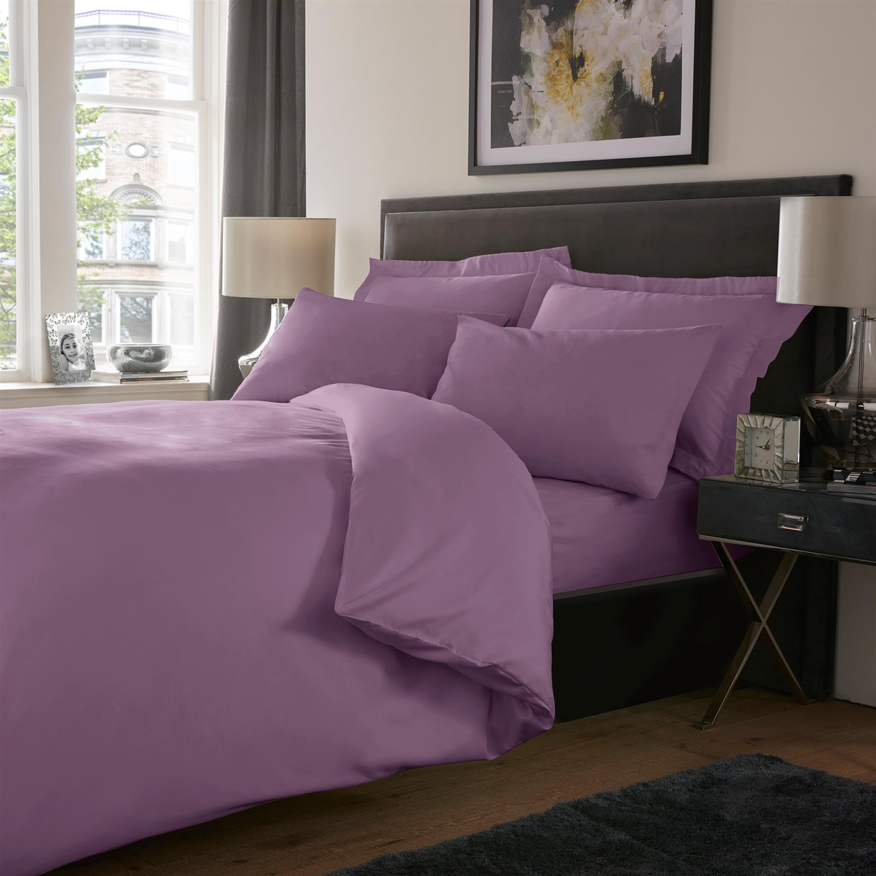 800TC Plain Dyed Cotton Rich Duvet Cover Or Extra Deep / Fitted / Flat Bed Sheet - Picture 14 of 25