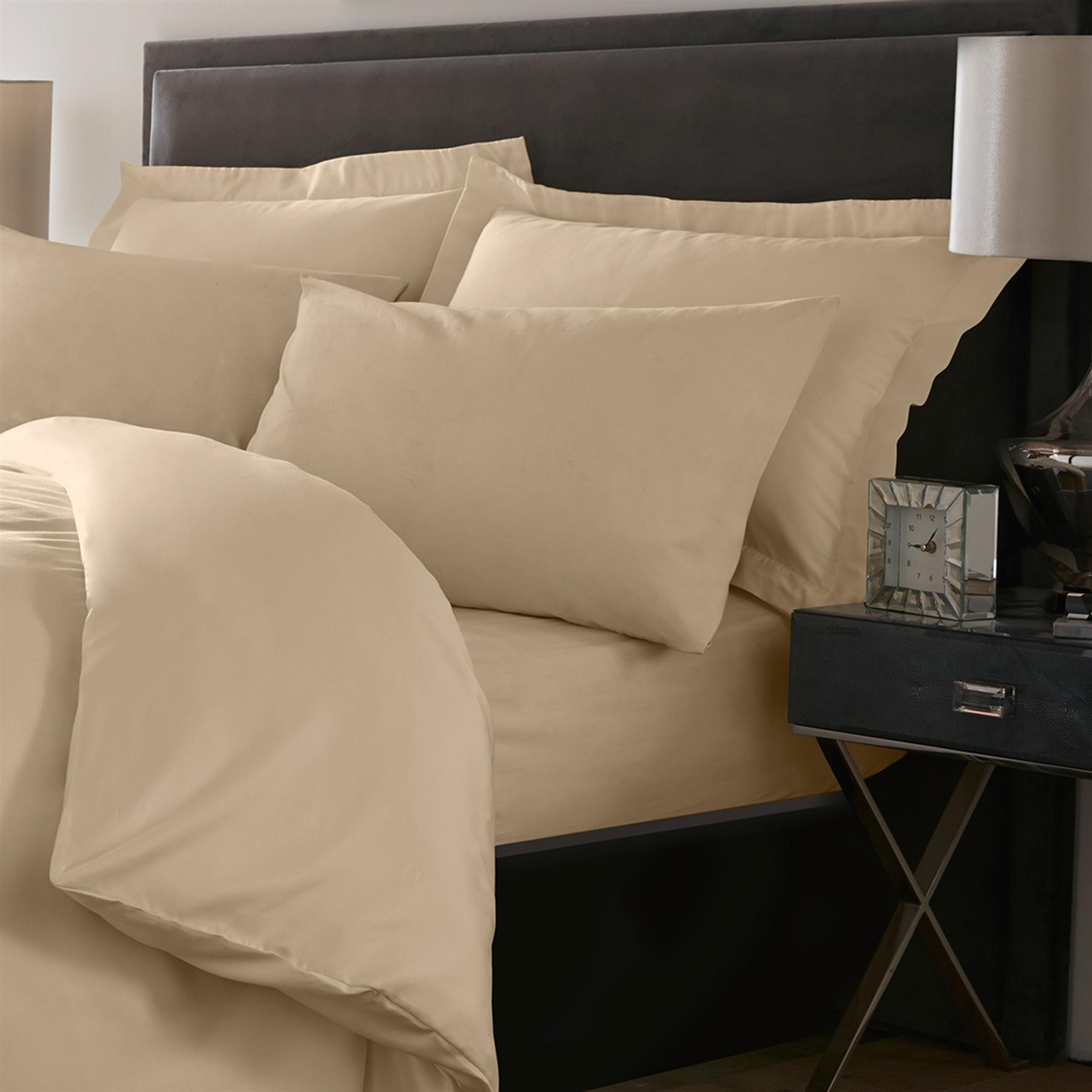 800TC Plain Dyed Cotton Rich Duvet Cover Or Extra Deep / Fitted / Flat Bed Sheet - Picture 11 of 25
