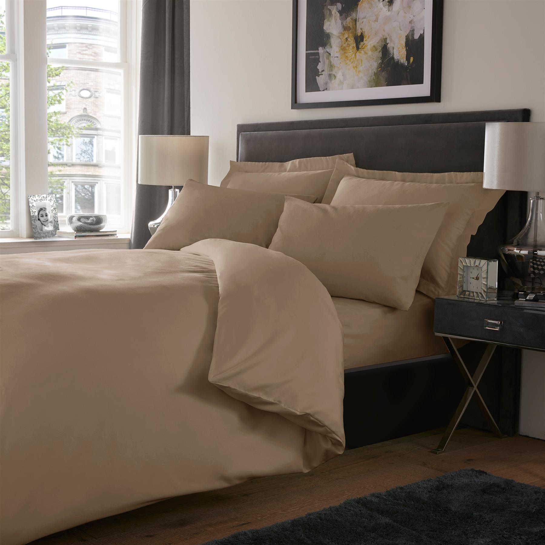 800TC Plain Dyed Cotton Rich Duvet Cover Or Extra Deep / Fitted / Flat Bed Sheet - Picture 16 of 25