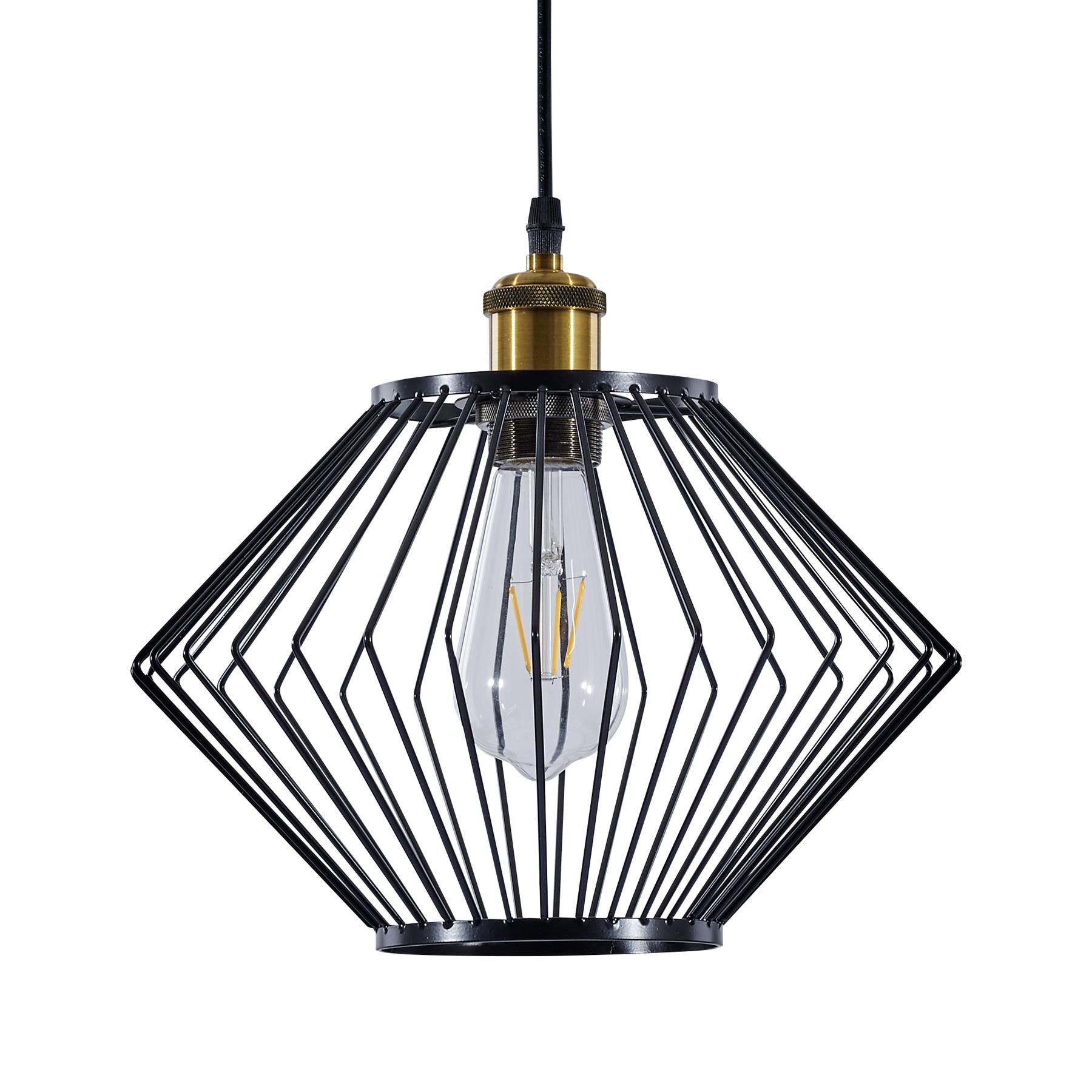 Vintage Metal Cage Industrial Wire Frame Pendant Light Loft Ceiling