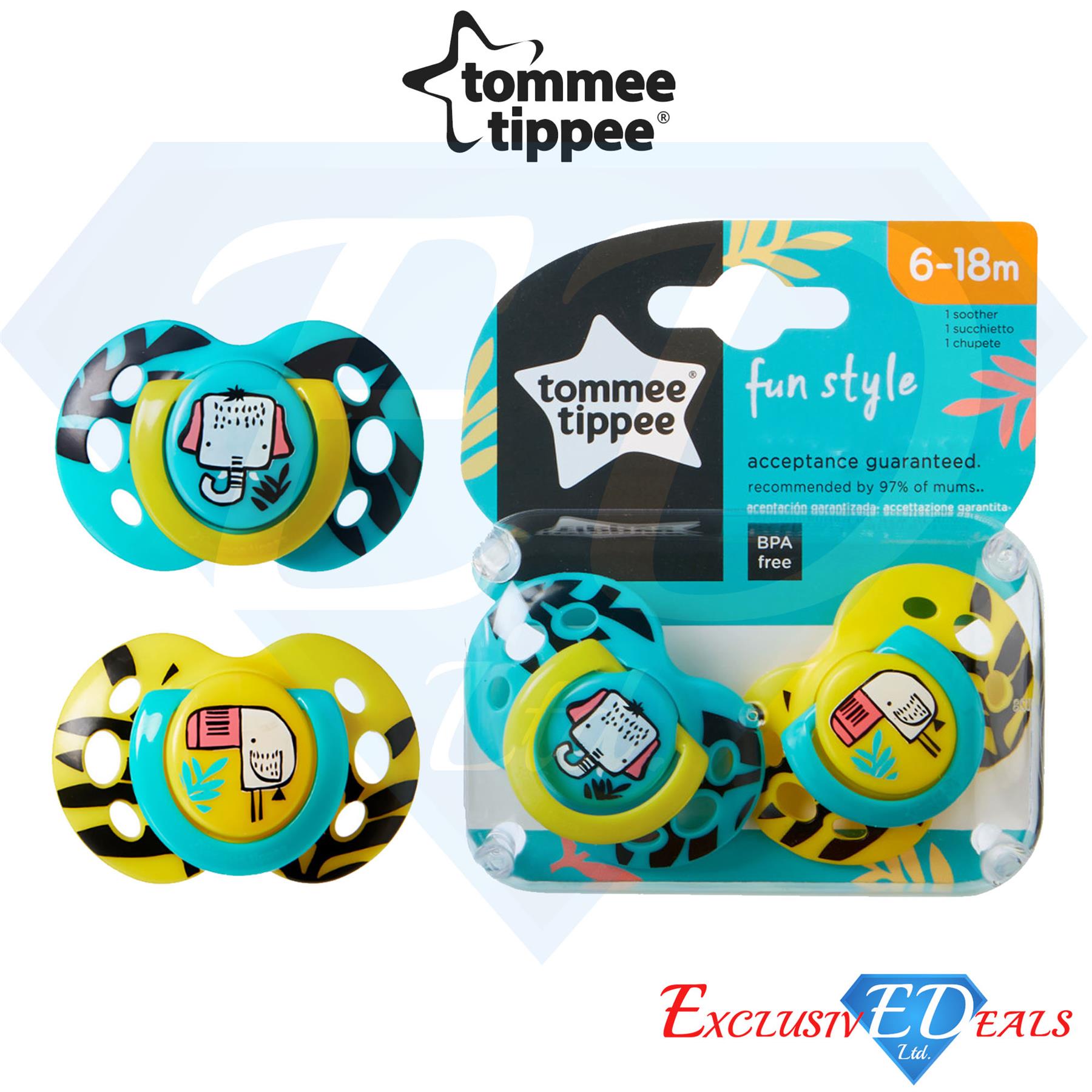 Tommee Tippee Twin Pack BPA-Free Soothers Pacifier 0 - 36 Months With Carry Case - Picture 20 of 35