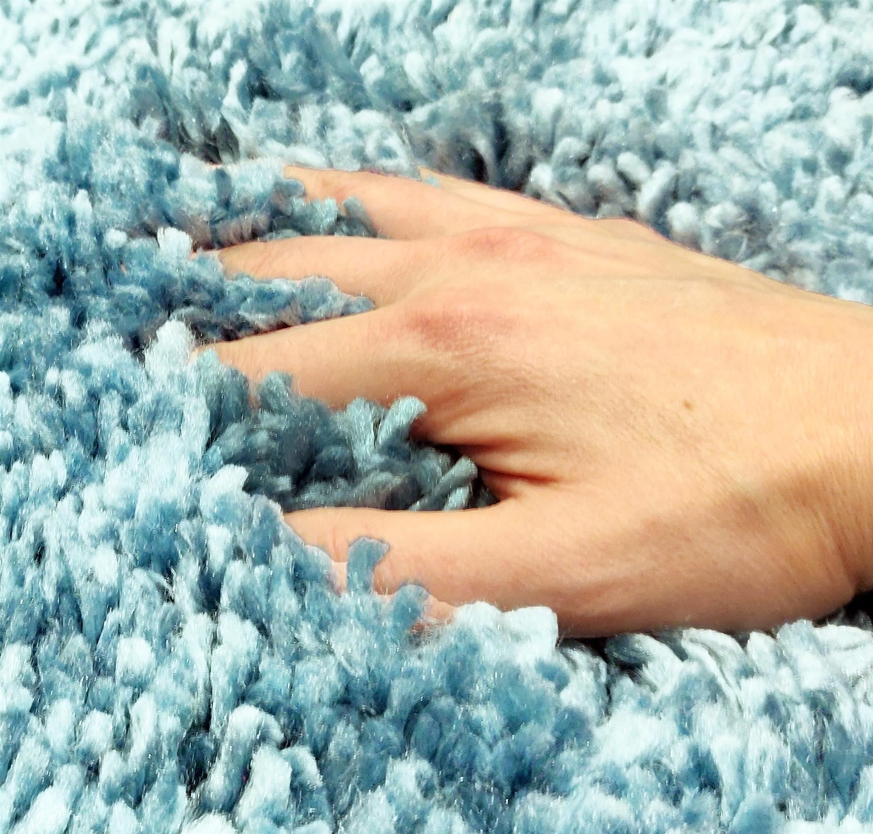Circular Shaggy Rug Round Fuzzy Carpet Soft Fluffy No-Shed Floor Mat Living Room - Picture 36 of 96