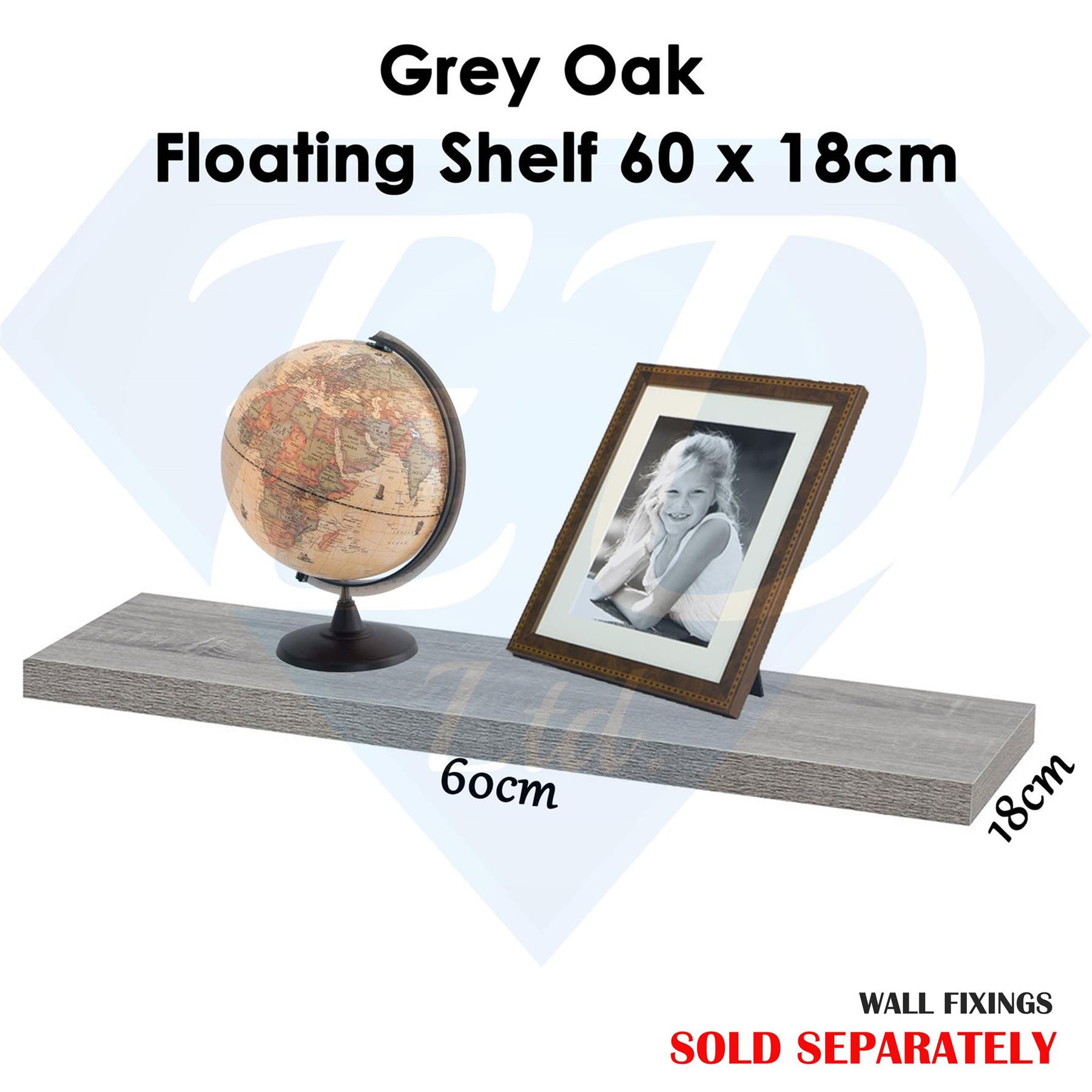 Floating Shelf Boards 60cm 80cm 90cm 120cm Home Storage Decor Wall Shelf White - Picture 2 of 29