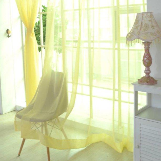 Voile Curtain 1 Panel Slot Top Or Eyelet Ring Top Mesh See-Through Net Curtain - Picture 47 of 60