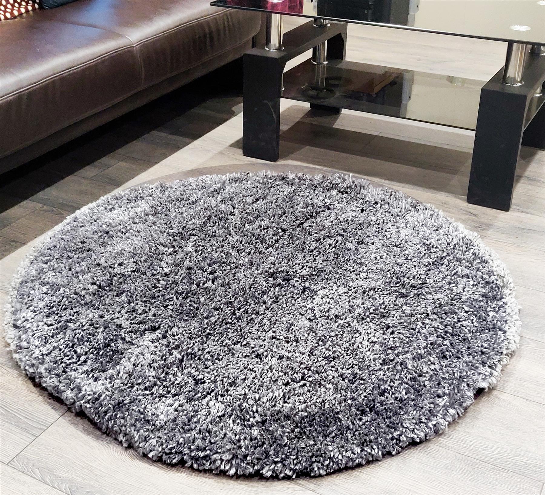 Circular Shaggy Rug Round Fuzzy Carpet Soft Fluffy No-Shed Floor Mat Living Room - Picture 41 of 96