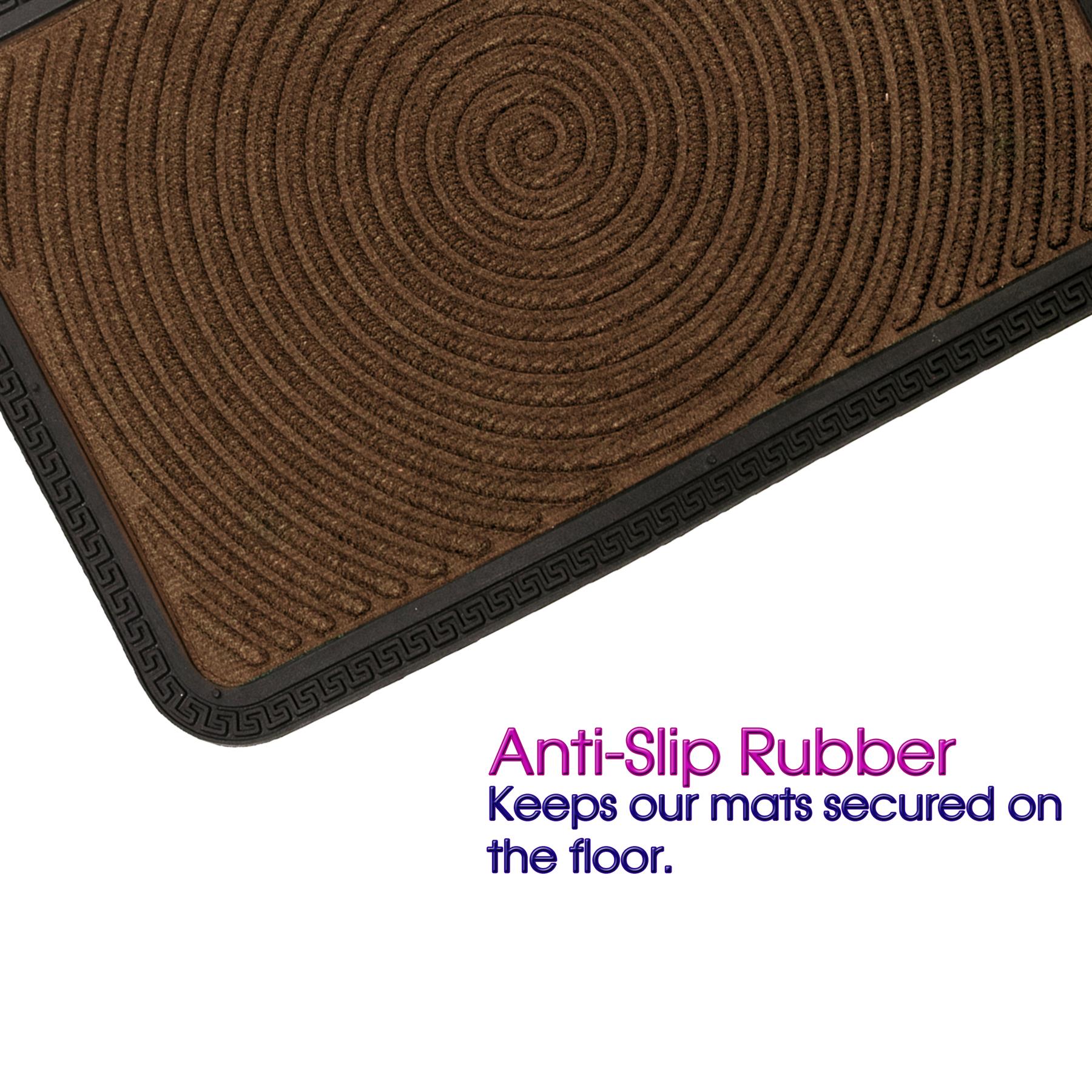 Natural Coir Door Mat 40 x 60cm Indoor Outdoor Spiral Celtic Knot Print Home Rug - Picture 7 of 41
