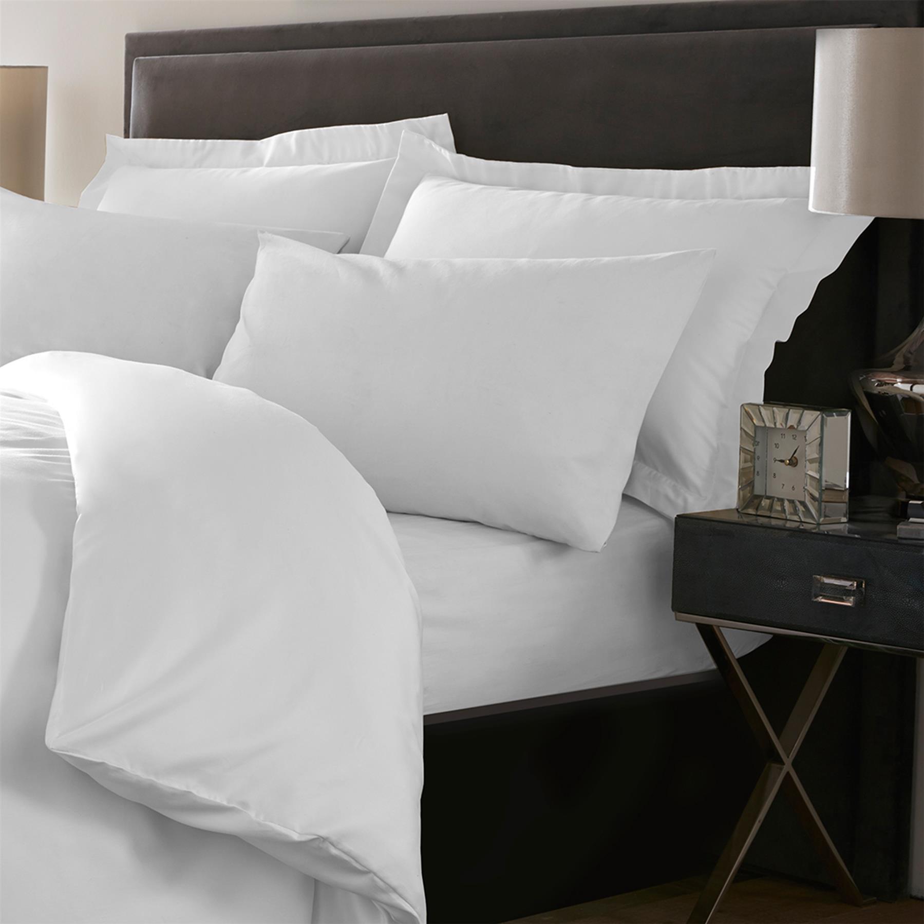 800TC Plain Dyed Cotton Rich Duvet Cover Or Extra Deep / Fitted / Flat Bed Sheet - Picture 25 of 25