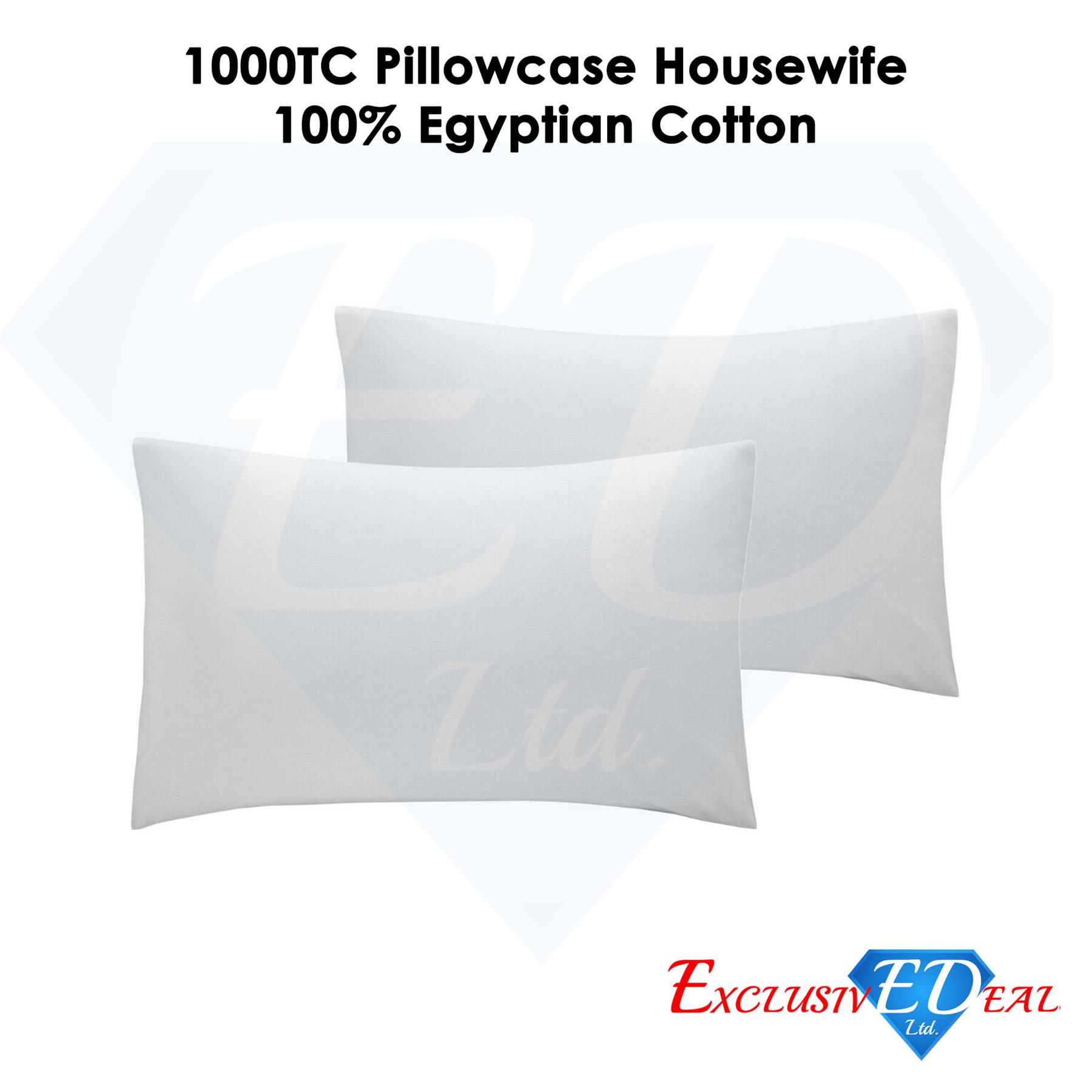 1000TC - Par de fundas de almohada Oxford/ama de casa de lujo teñidas lisas 100 % algodón egipcio - Imagen 3 de 12