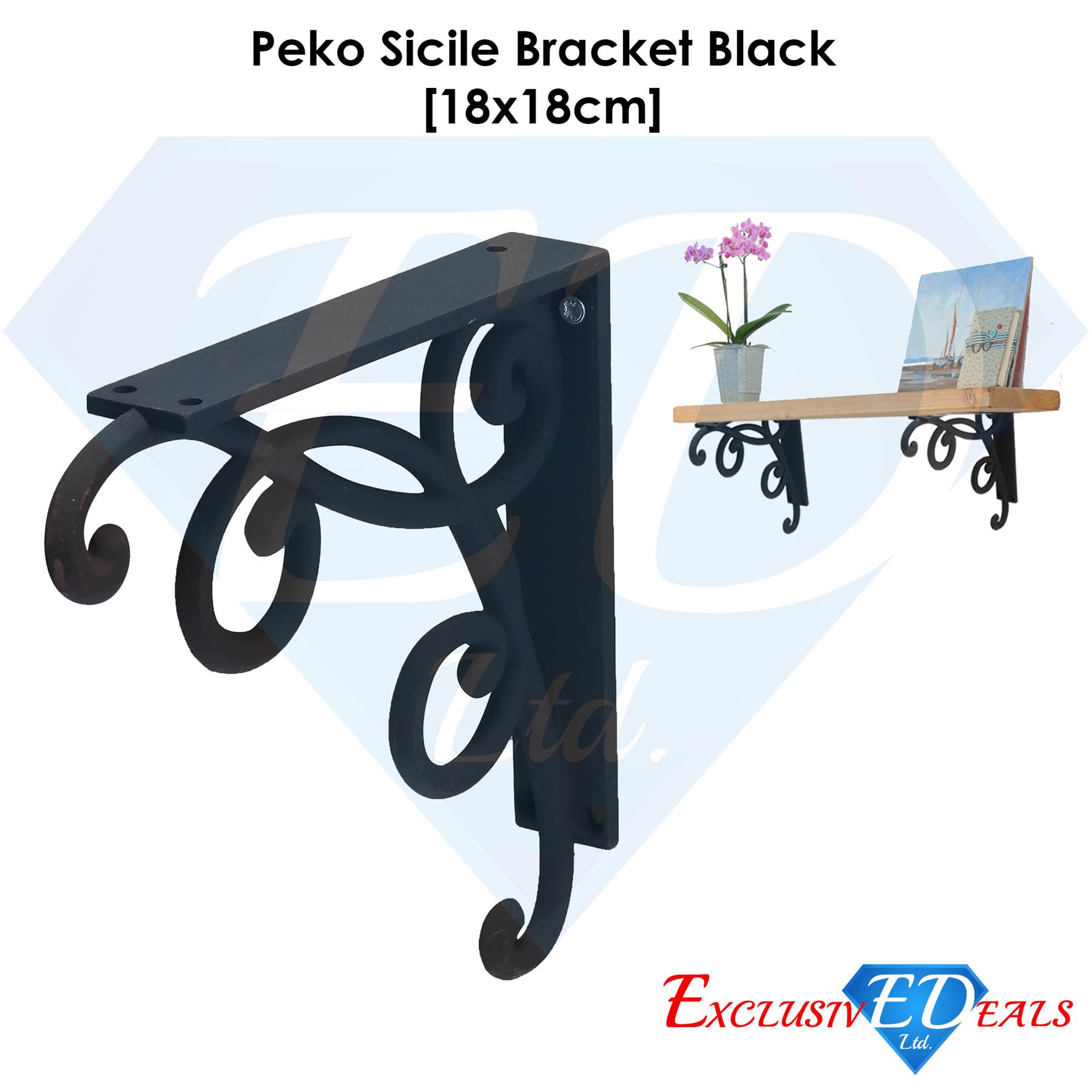 Cast Iron Wall Shelf Brackets - Heavy Duty Vintage Victorian Antique Rustic - Picture 5 of 49