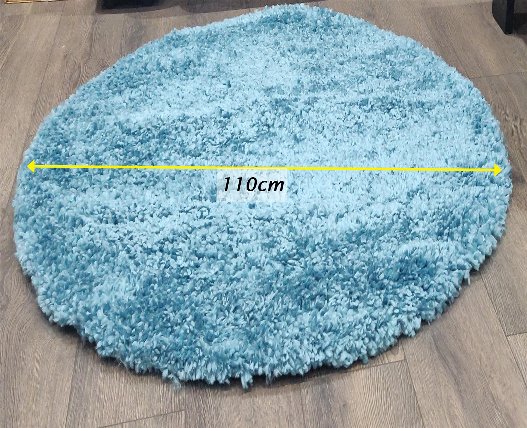 Circular Shaggy Rug Round Fuzzy Carpet Soft Fluffy No-Shed Floor Mat Living Room - Picture 94 of 96
