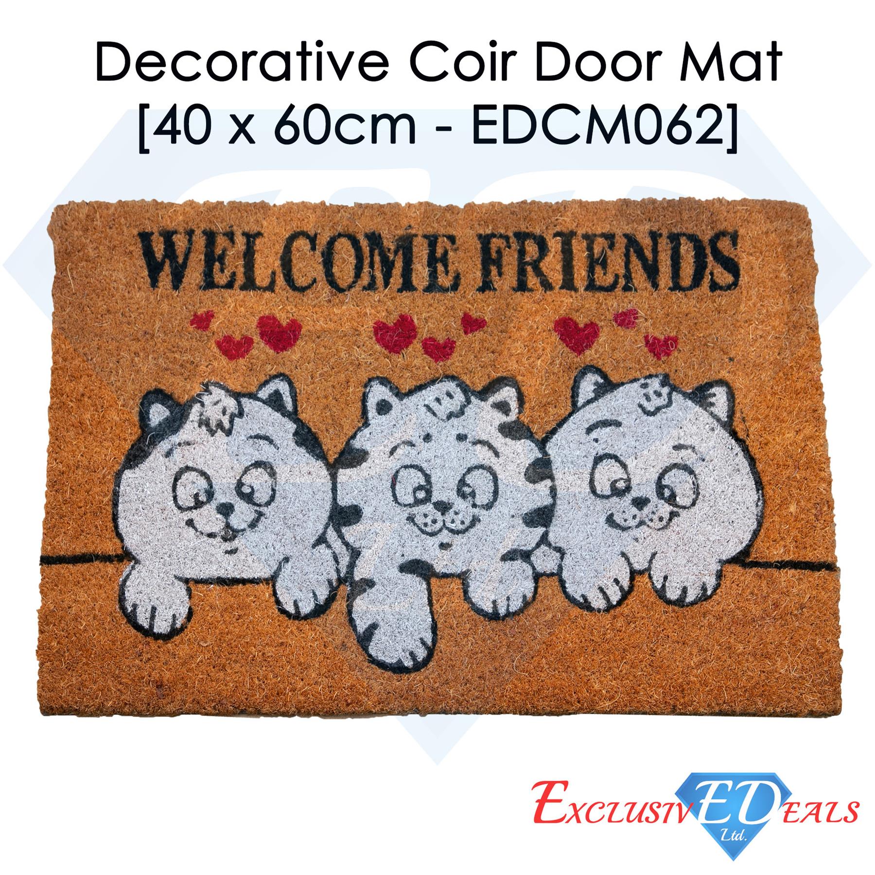 Door Mat Doormats Non Slip Natural Coir Welcome Indoor Outdoor Home Backdoor Mat - Picture 35 of 52