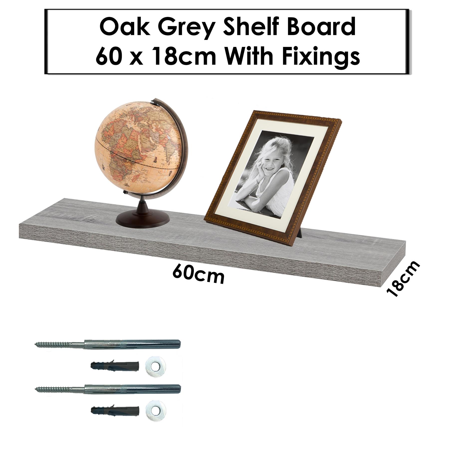 Floating Shelves 60cm,80cm,90cm,120cm Lengths - Shelf Boards Come With Fixings - Picture 8 of 105