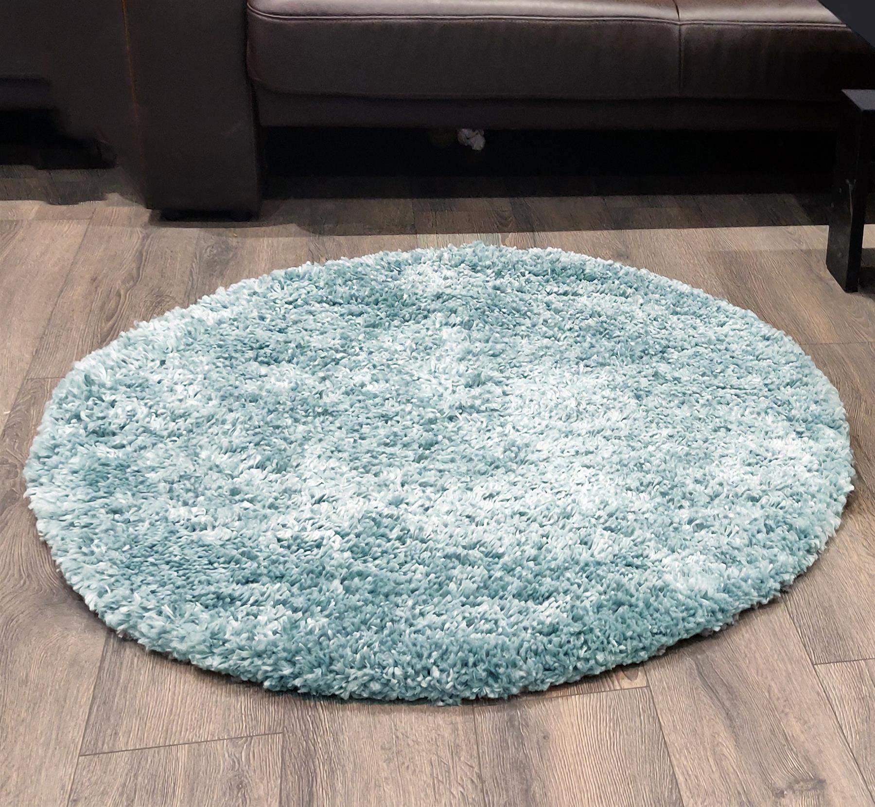 Circular Shaggy Rug Round Fuzzy Carpet Soft Fluffy No-Shed Floor Mat Living Room - Picture 33 of 96