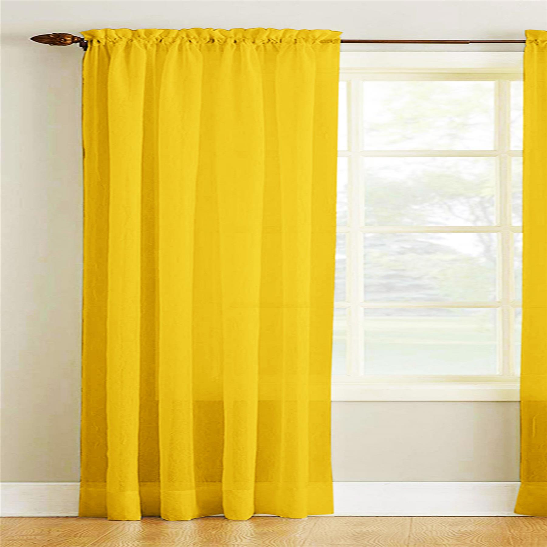 Voile Curtain 1 Panel Slot Top Or Eyelet Ring Top Mesh See-Through Net Curtain - Picture 51 of 60