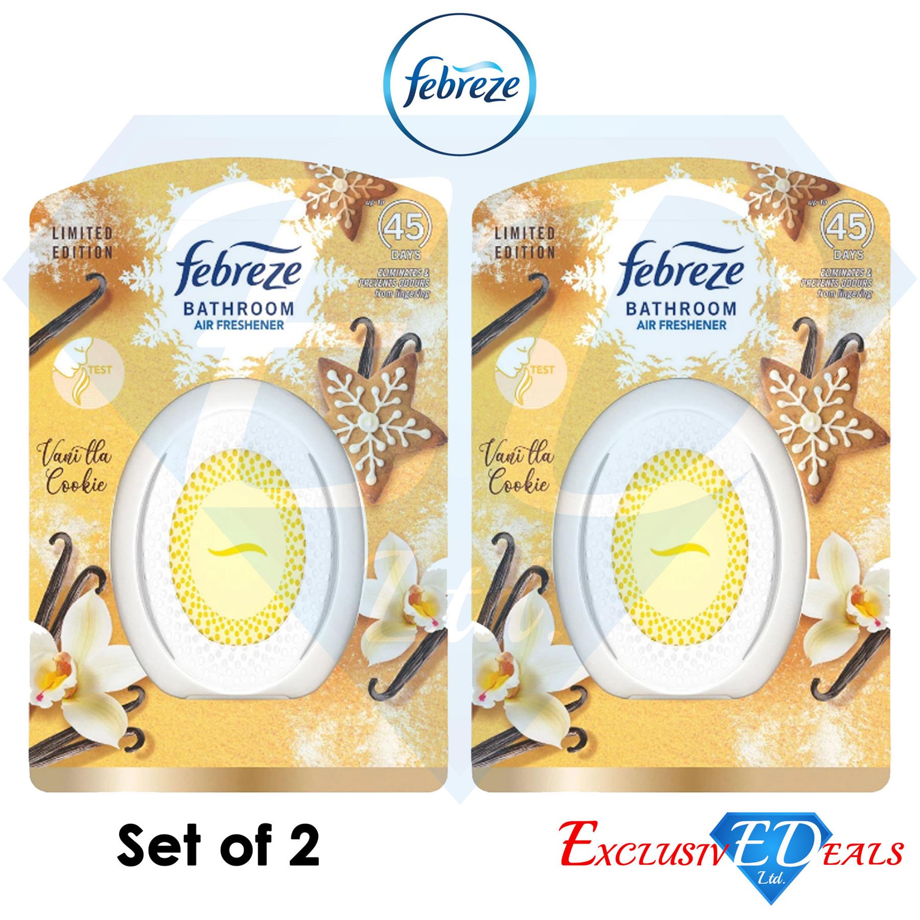 2 x Assorted Febreze Bathroom Air Fresheners 45 Day 2in1 Eliminate