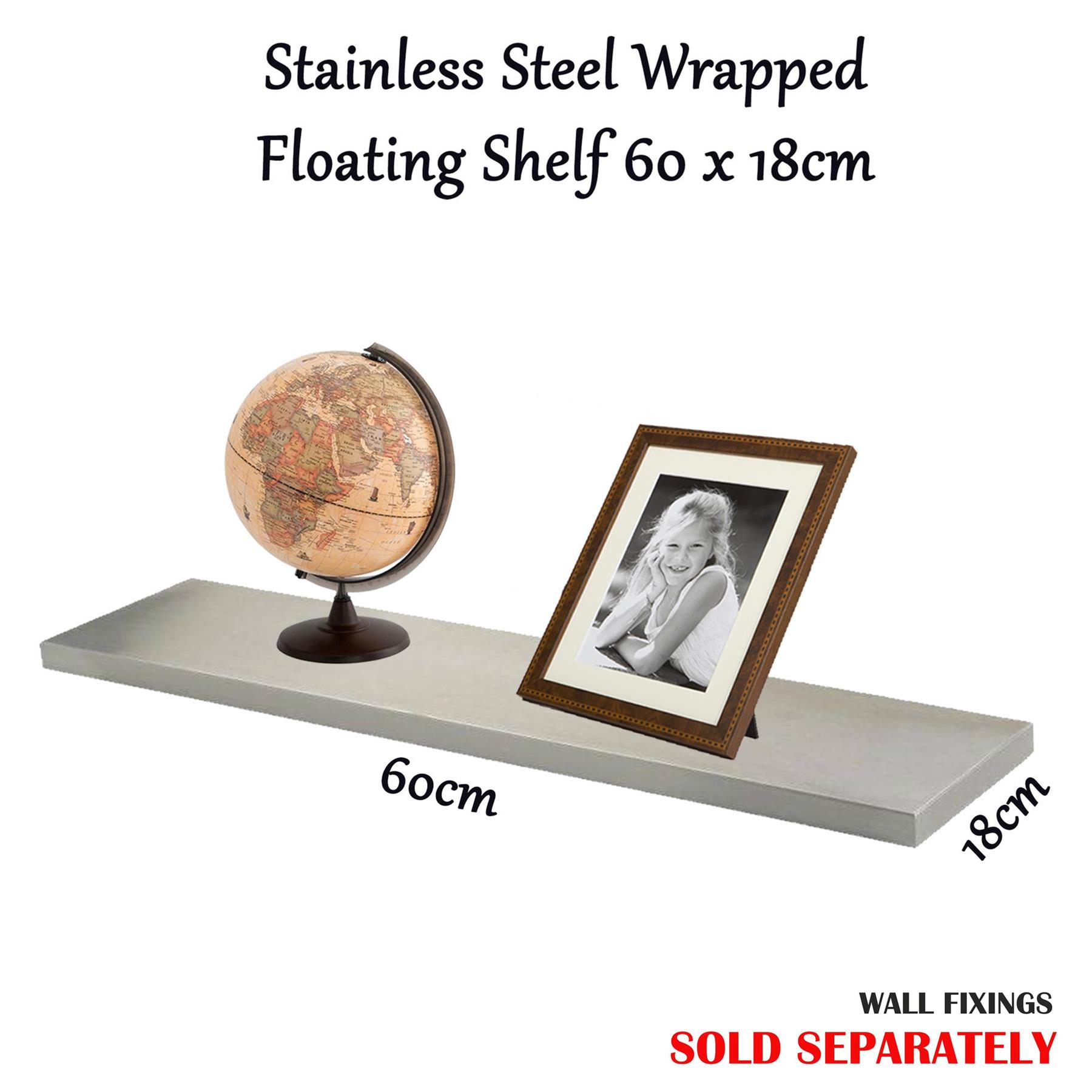 Floating Shelf Boards 60cm 80cm 90cm 120cm Home Storage Decor Wall Shelf White - Picture 11 of 29