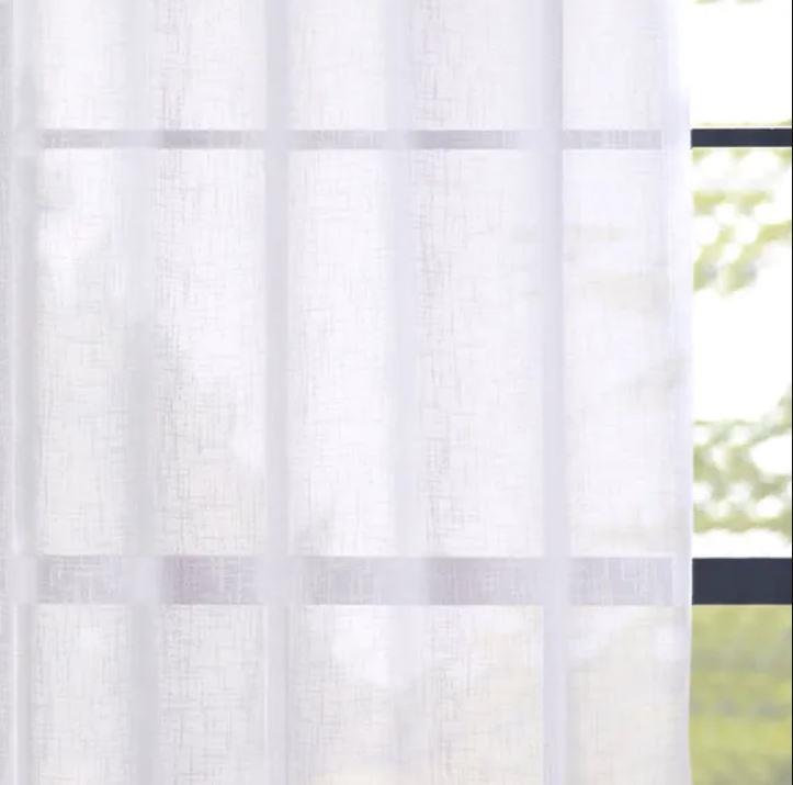 Voile Curtain 1 Panel Slot Top Or Eyelet Ring Top Mesh See-Through Net Curtain - Picture 41 of 60