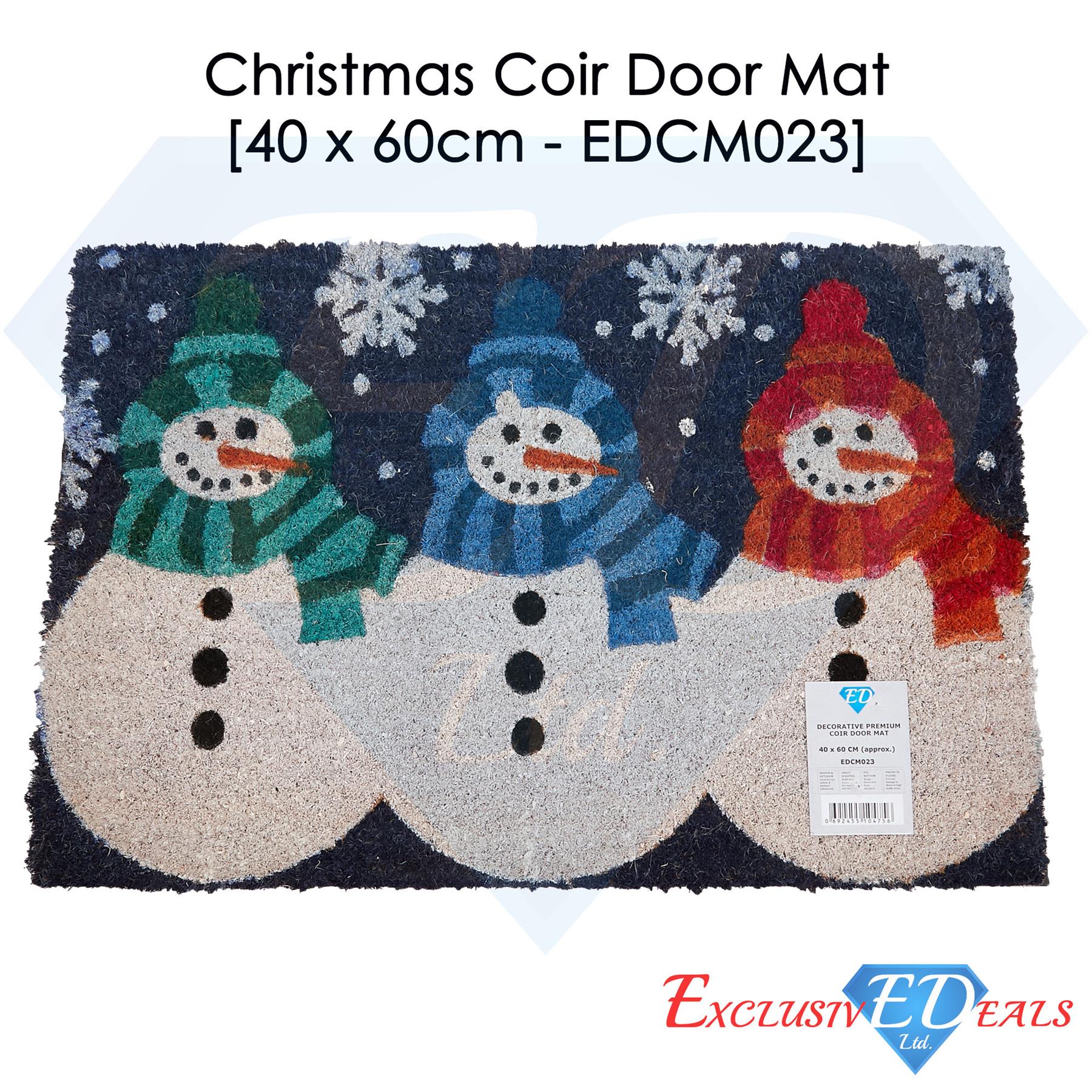 Non Slip Premium Home Welcome Coir Rubber Door Mats 40x60cm Assorted