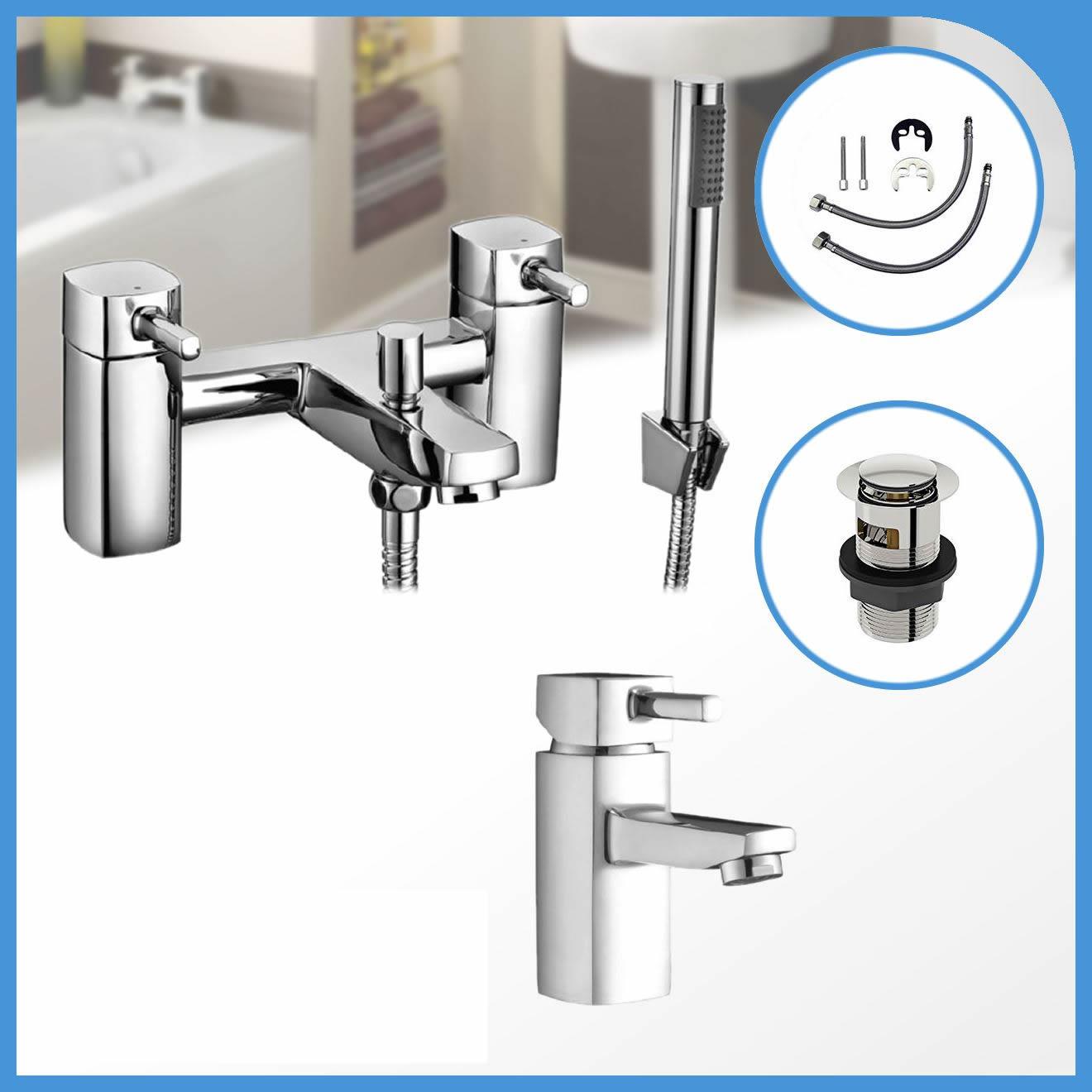 Modern Forme Chrome Bathroom Taps Sink Basin Mixer Bath Filler Shower ...